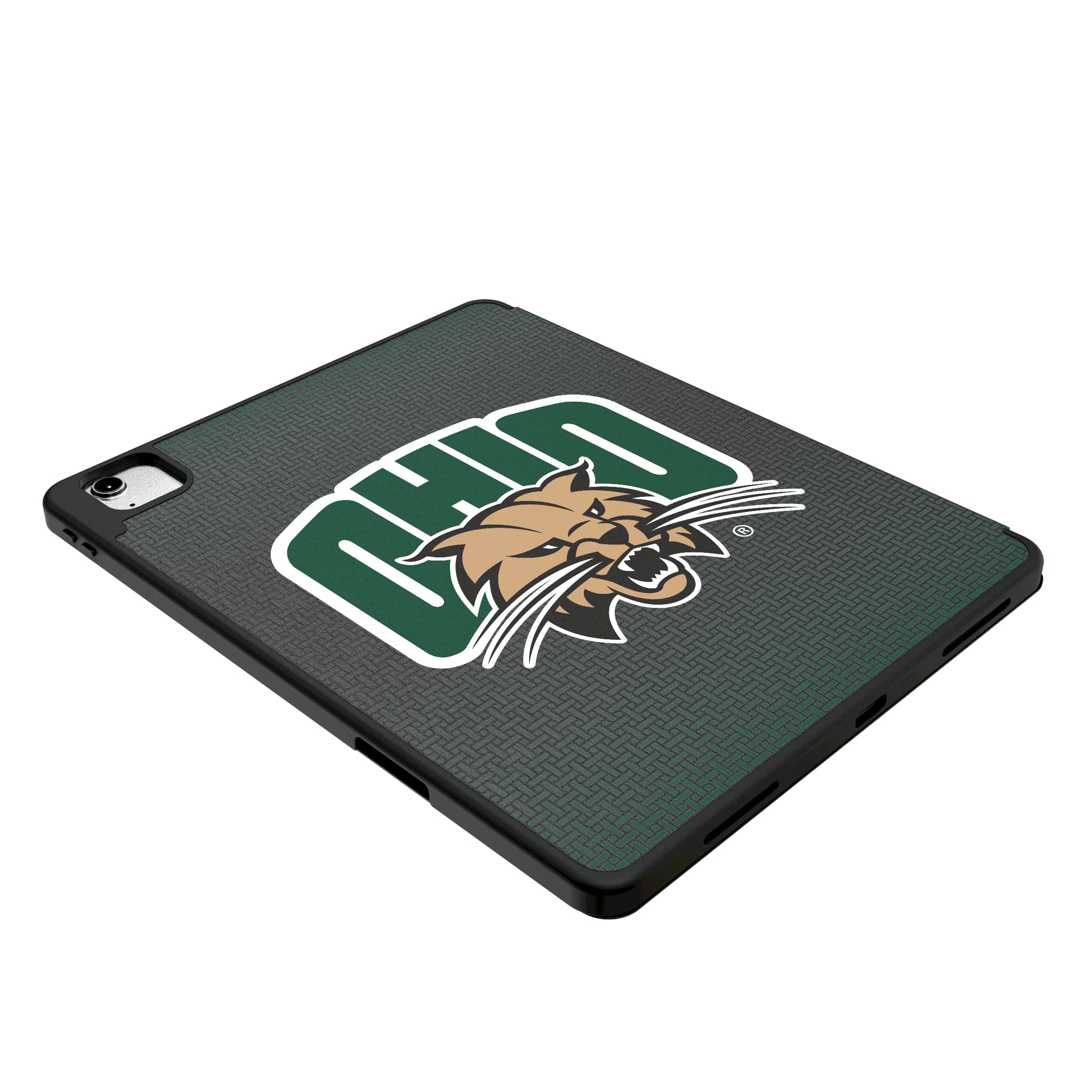 Ohio University Bobcats Personalized Linen iPad Tablet Case for Apple iPad - Isometric View