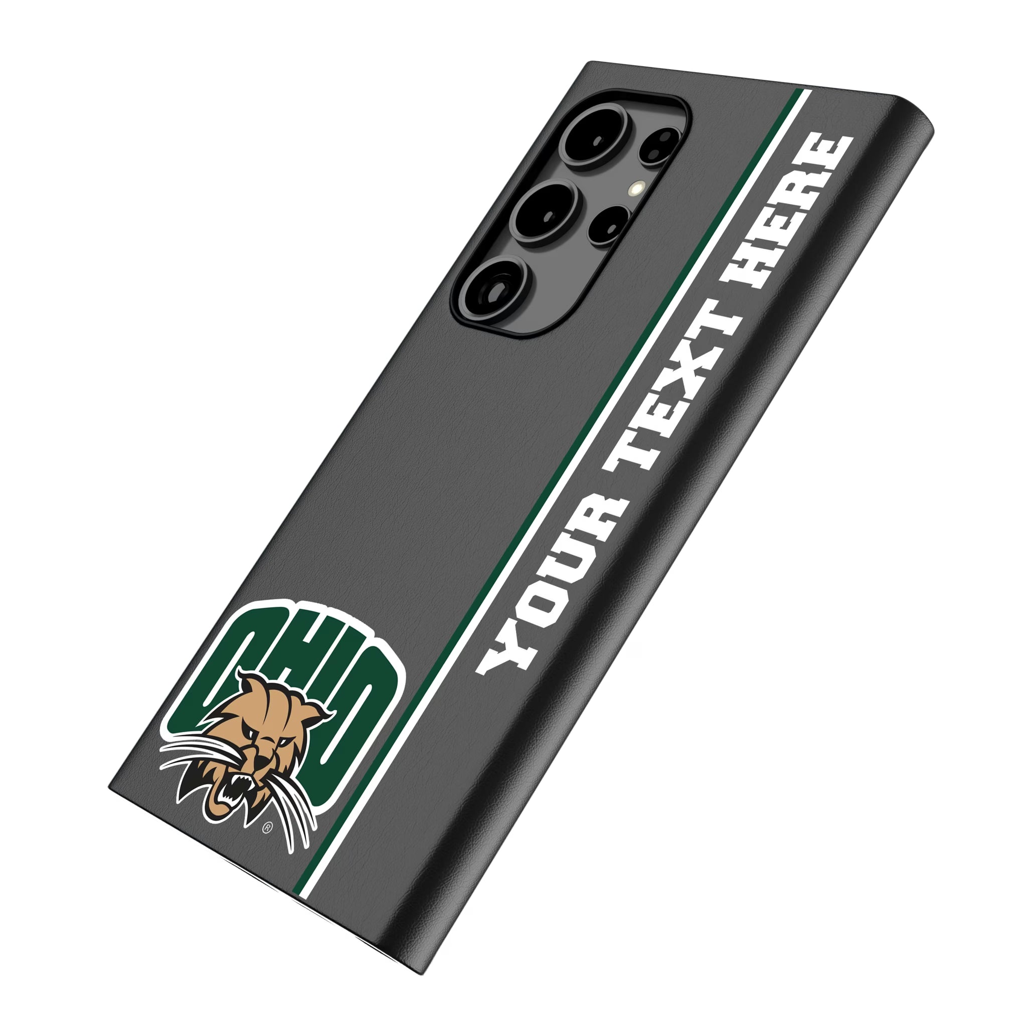 Ohio University Bobcats Personalized Sidebard Galaxy MagSafe Compatible Phone Case for Samsung Galaxy - Isometric View