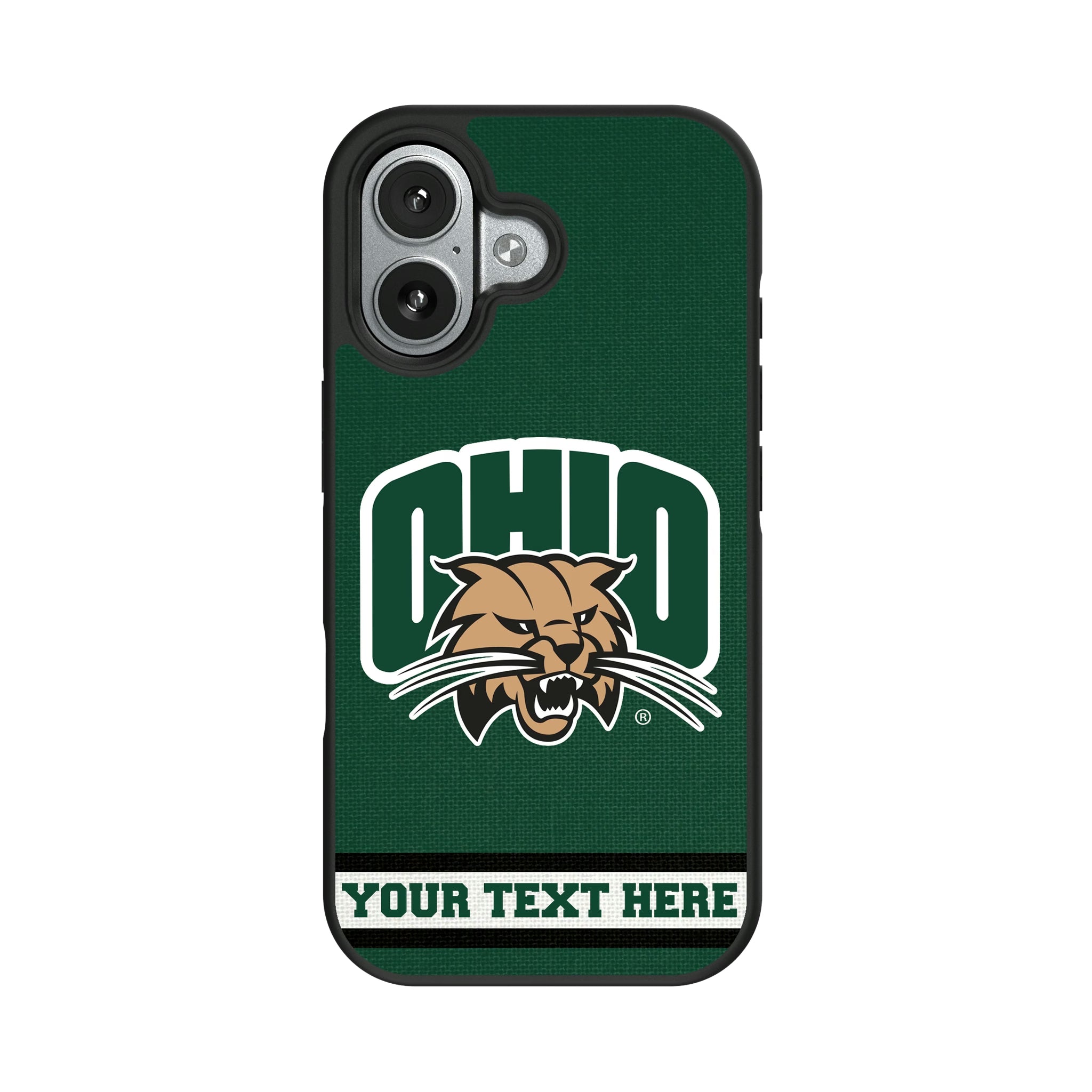 Ohio University Bobcats Personalized Stripe iPhone Bump Phone Case for Apple iPhone#Device_iPhone 17