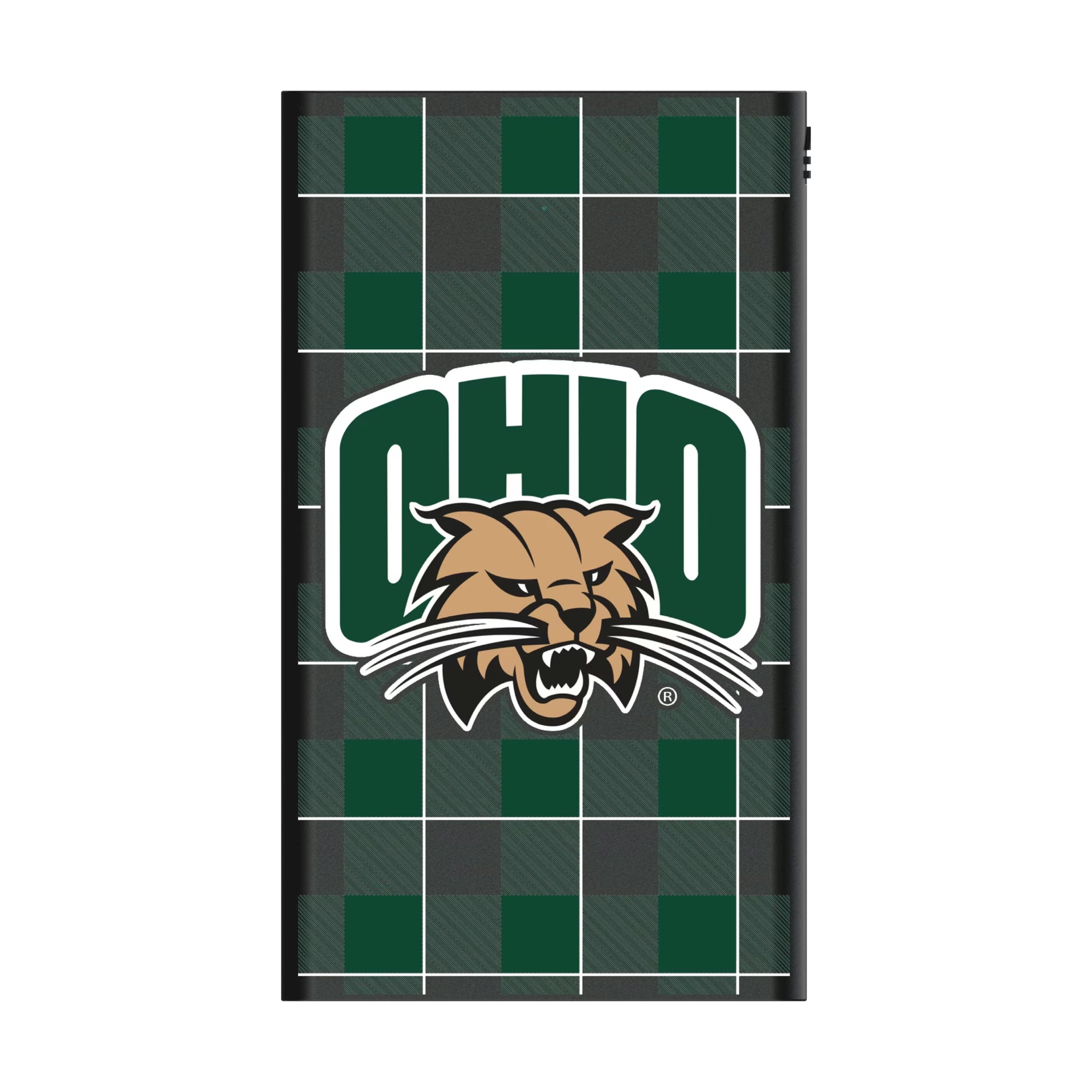 Ohio University Bobcats Plaid 5000mAh Flat Powerbank