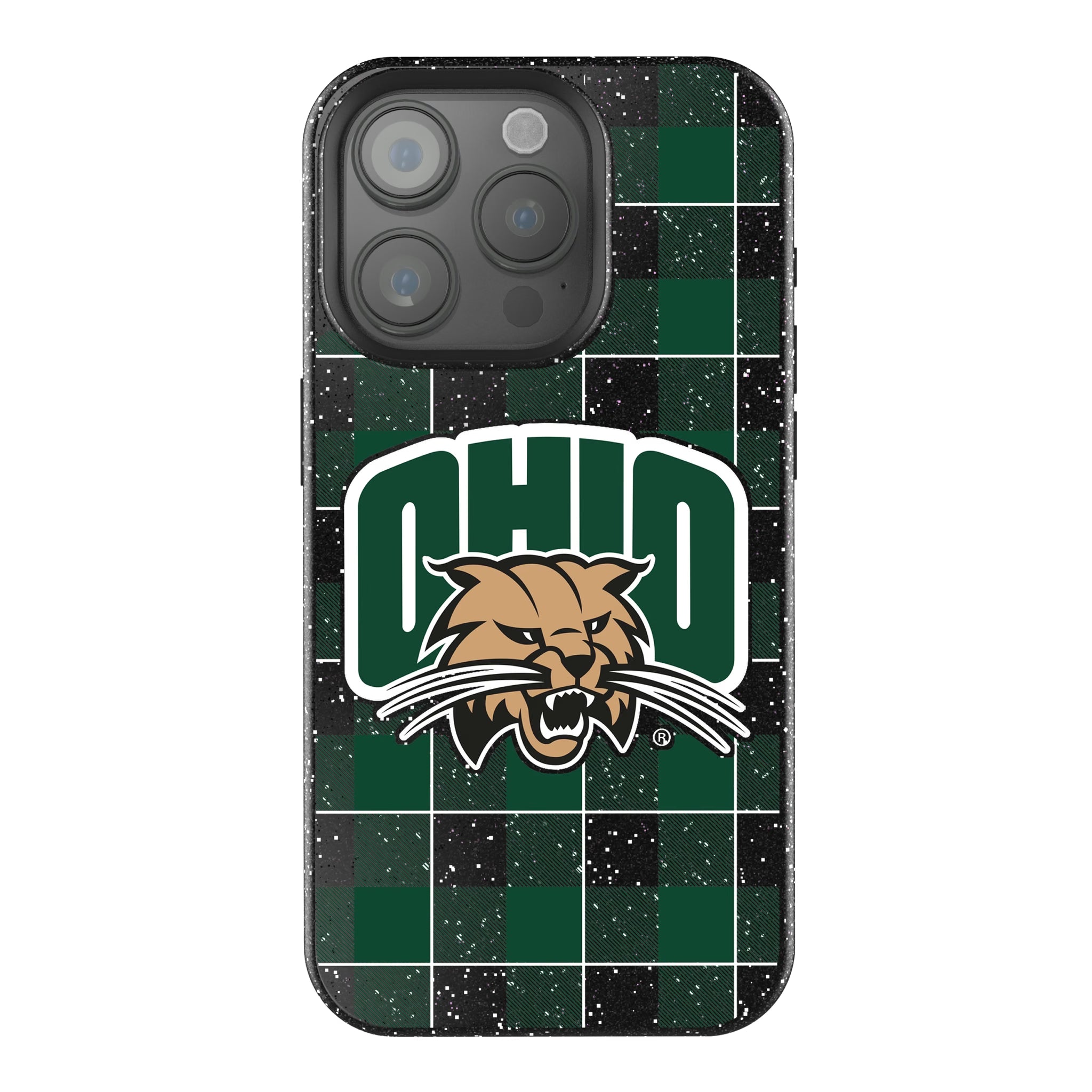 Ohio University Bobcats Plaid iPhone Bling Phone Case for Apple iPhone