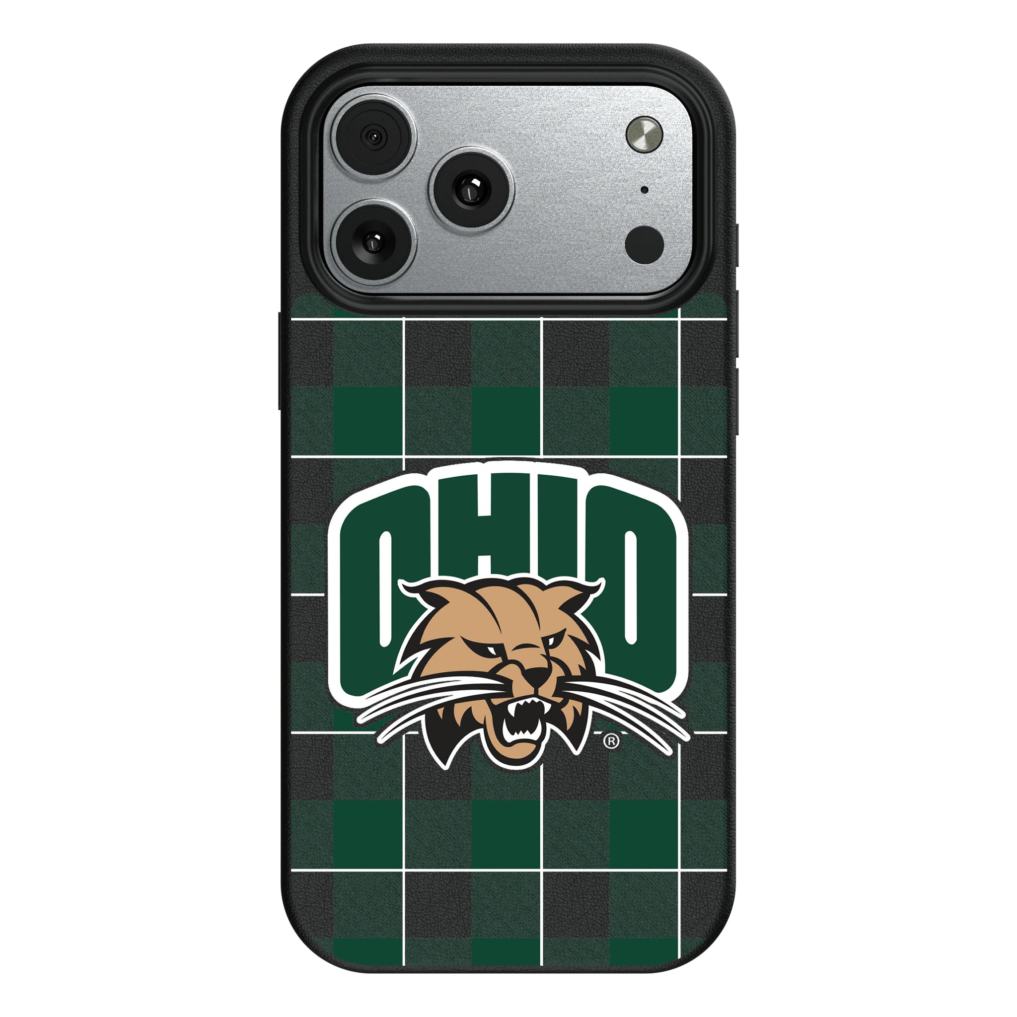 Ohio University Bobcats Plaid iPhone MagSafe Compatible Phone Case for Apple iPhone#Device_iPhone 17 Pro Max