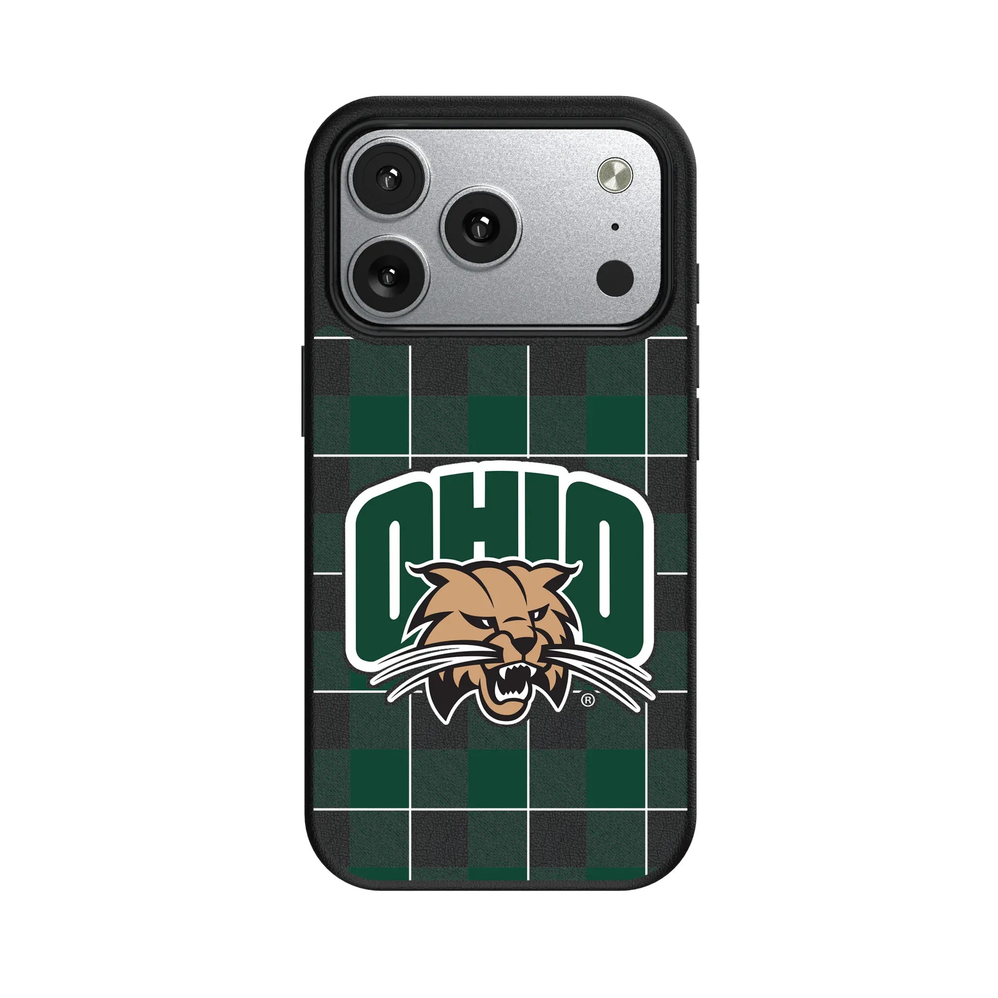 Ohio University Bobcats Plaid iPhone MagSafe Compatible Phone Case for Apple iPhone#Device_iPhone 17 Pro