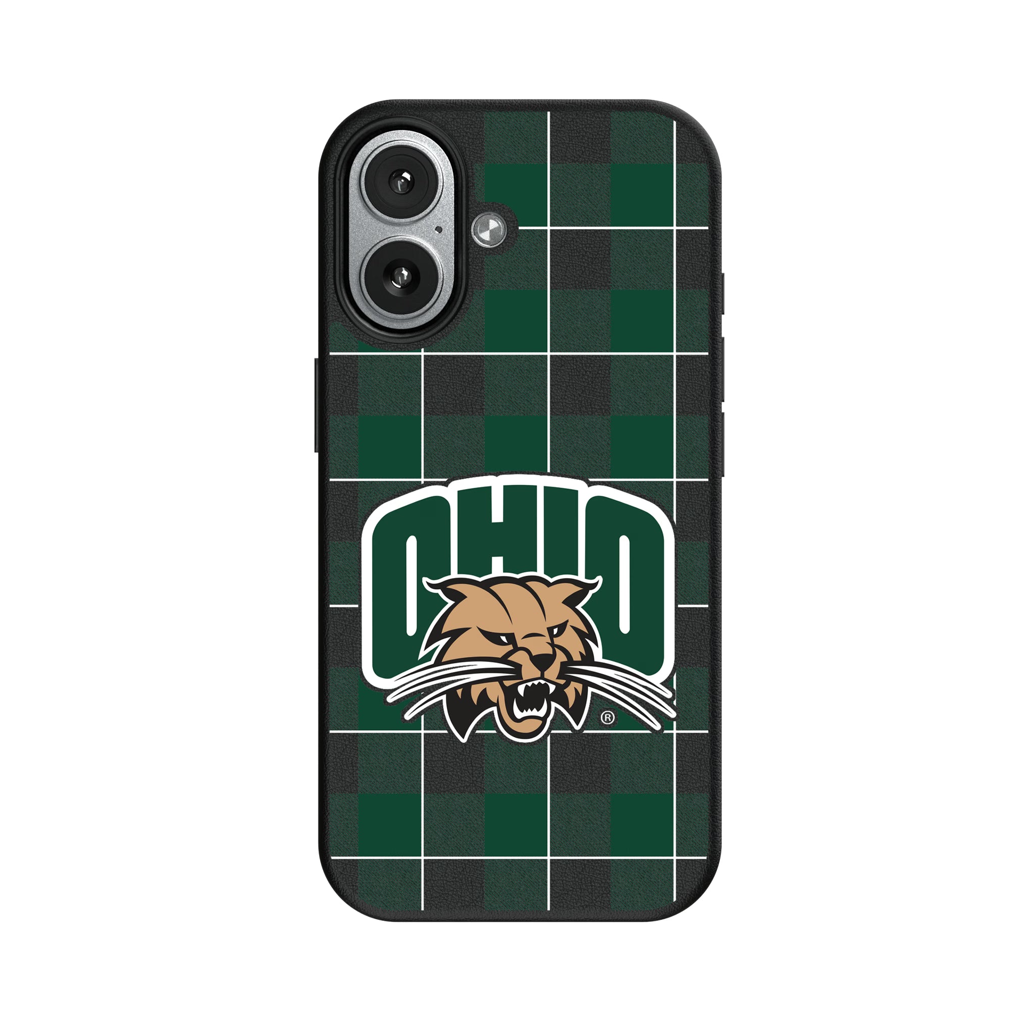 Ohio University Bobcats Plaid iPhone MagSafe Compatible Phone Case for Apple iPhone#Device_iPhone 17