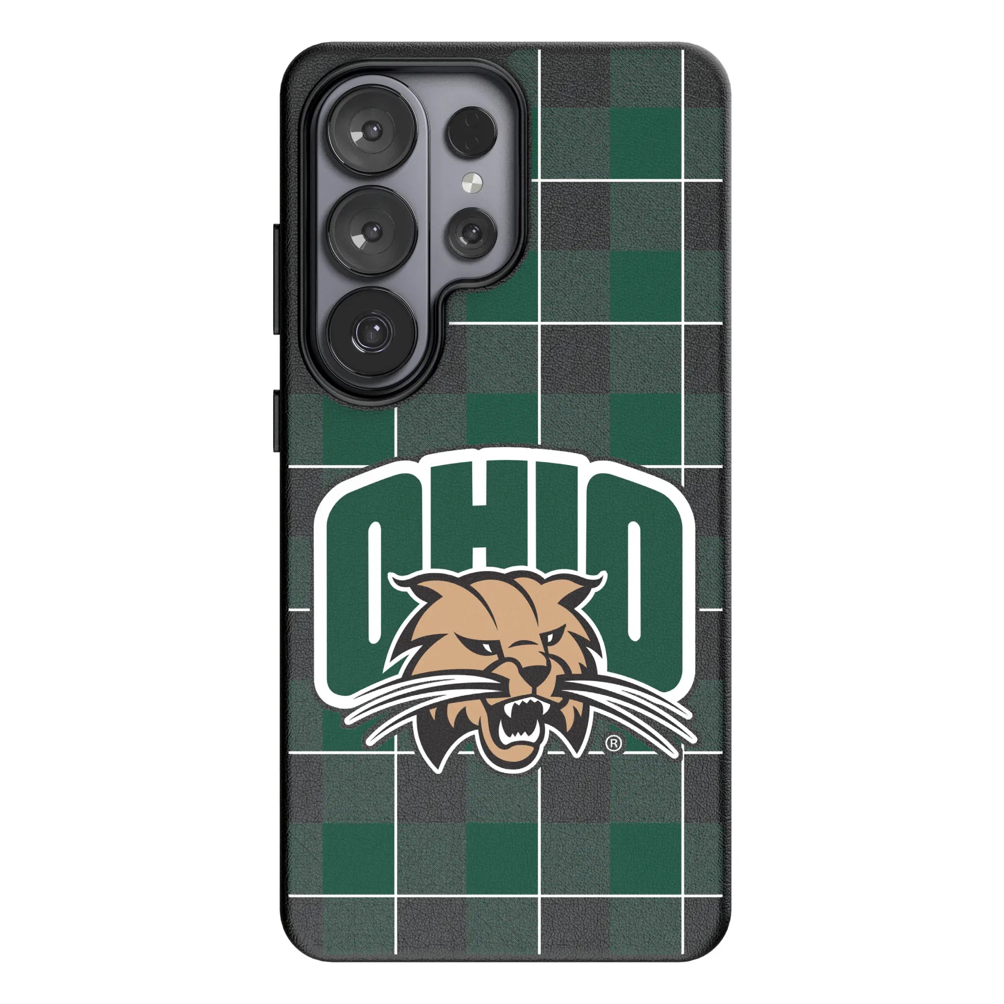 Ohio University Bobcats Plaid Galaxy MagSafe Compatible Phone Case for Samsung Galaxy#Device_Galaxy S26 Ultra