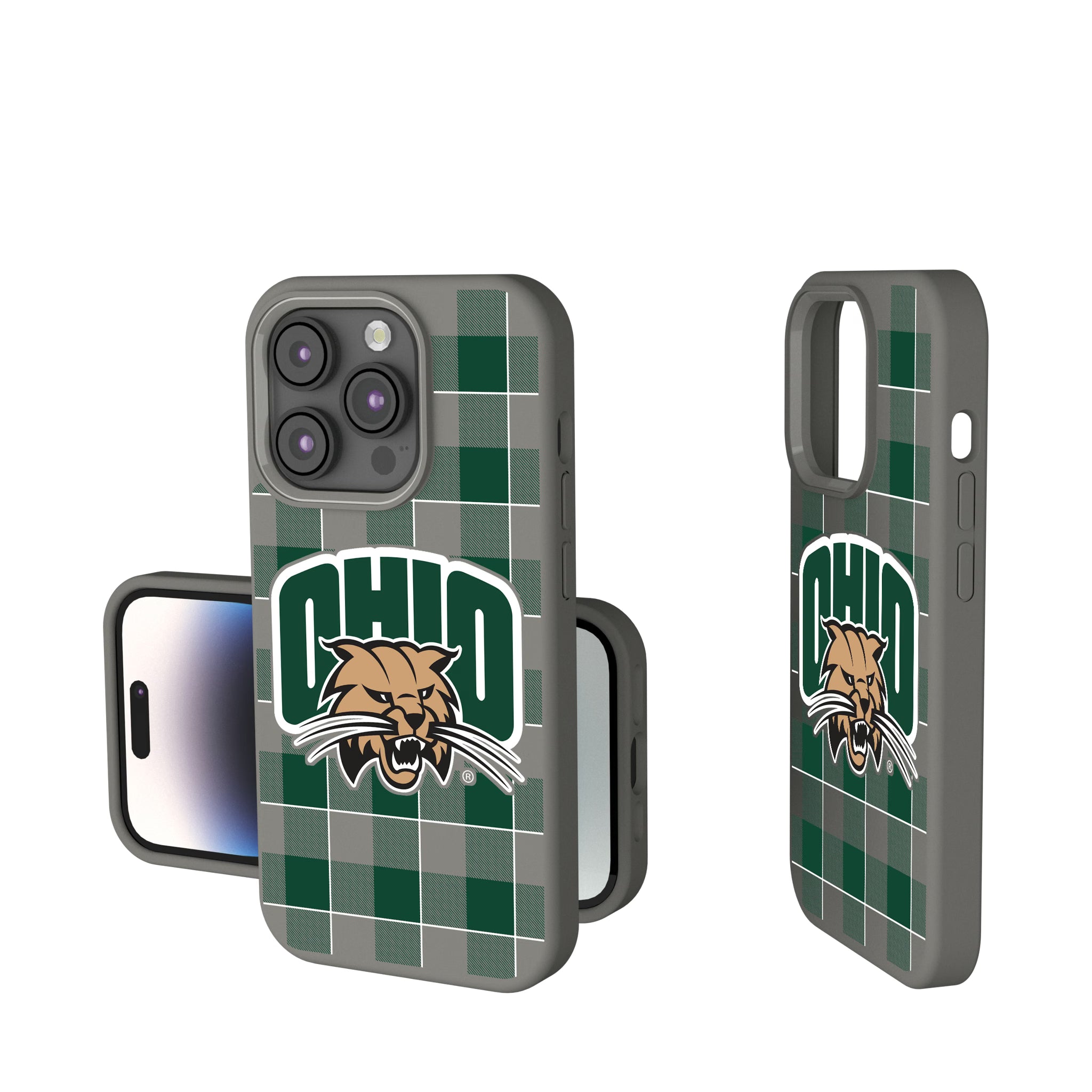 Ohio University Bobcats Plaid iPhone Soft Touch Phone Case for Apple iPhone