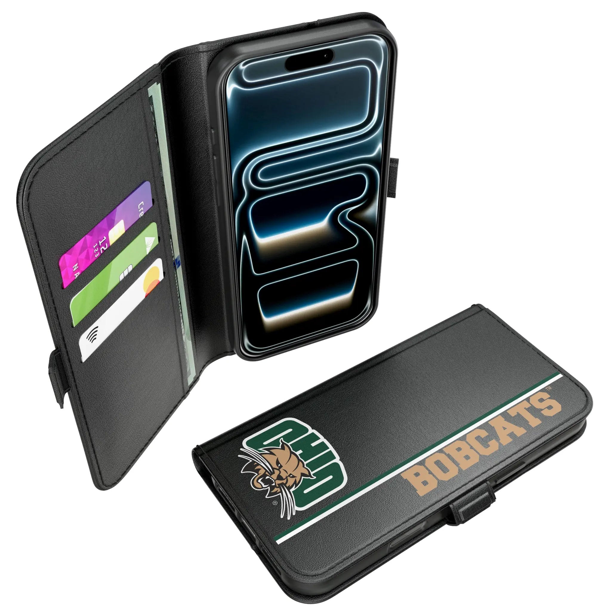 Ohio University Bobcats Sidebar iPhone Folio Phone Case for Apple iPhone#Device_iPhone 17 Pro Max