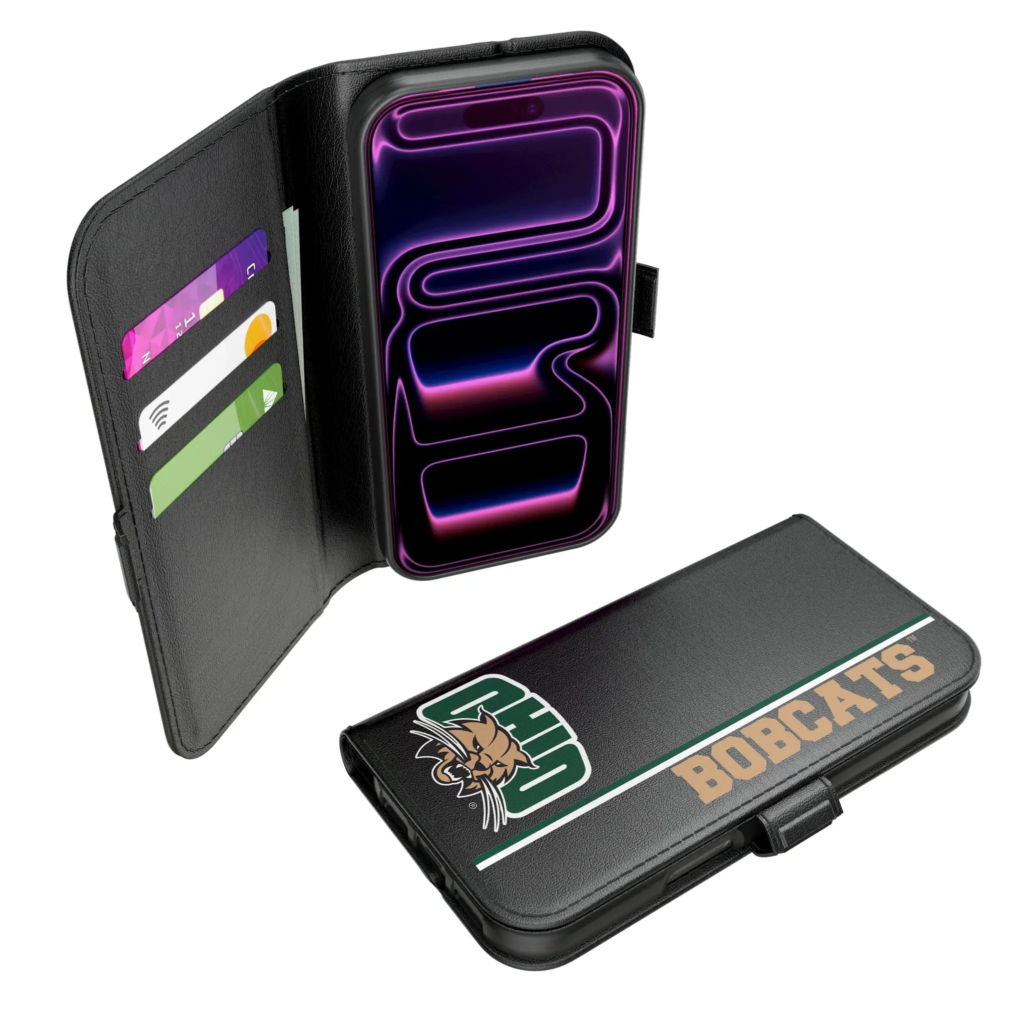 Ohio University Bobcats Sidebar iPhone Folio Phone Case for Apple iPhone#Device_iPhone 17 Pro