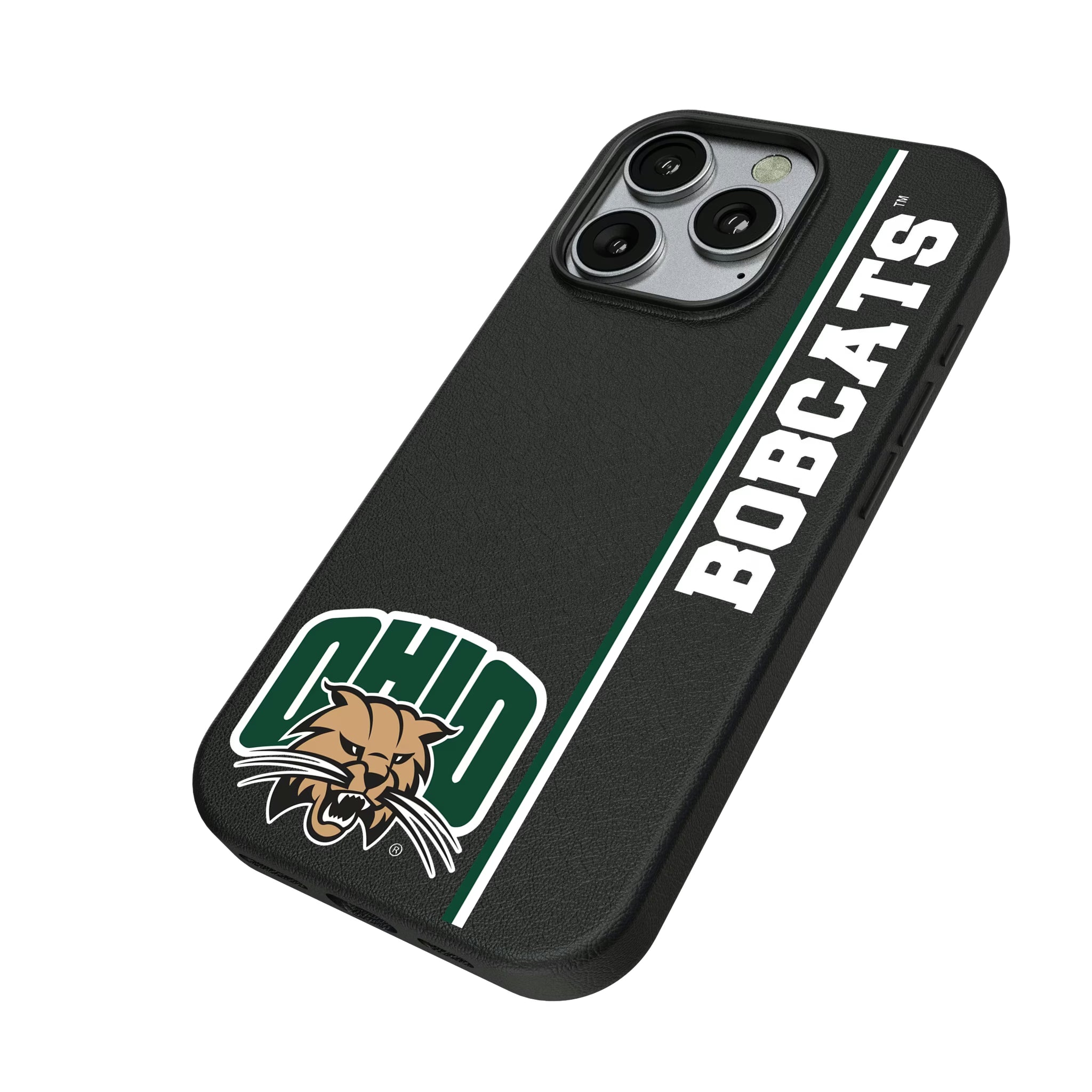 Ohio University Bobcats Sidebar iPhone MagSafe Compatible Phone Case for Apple iPhone - Isometric View