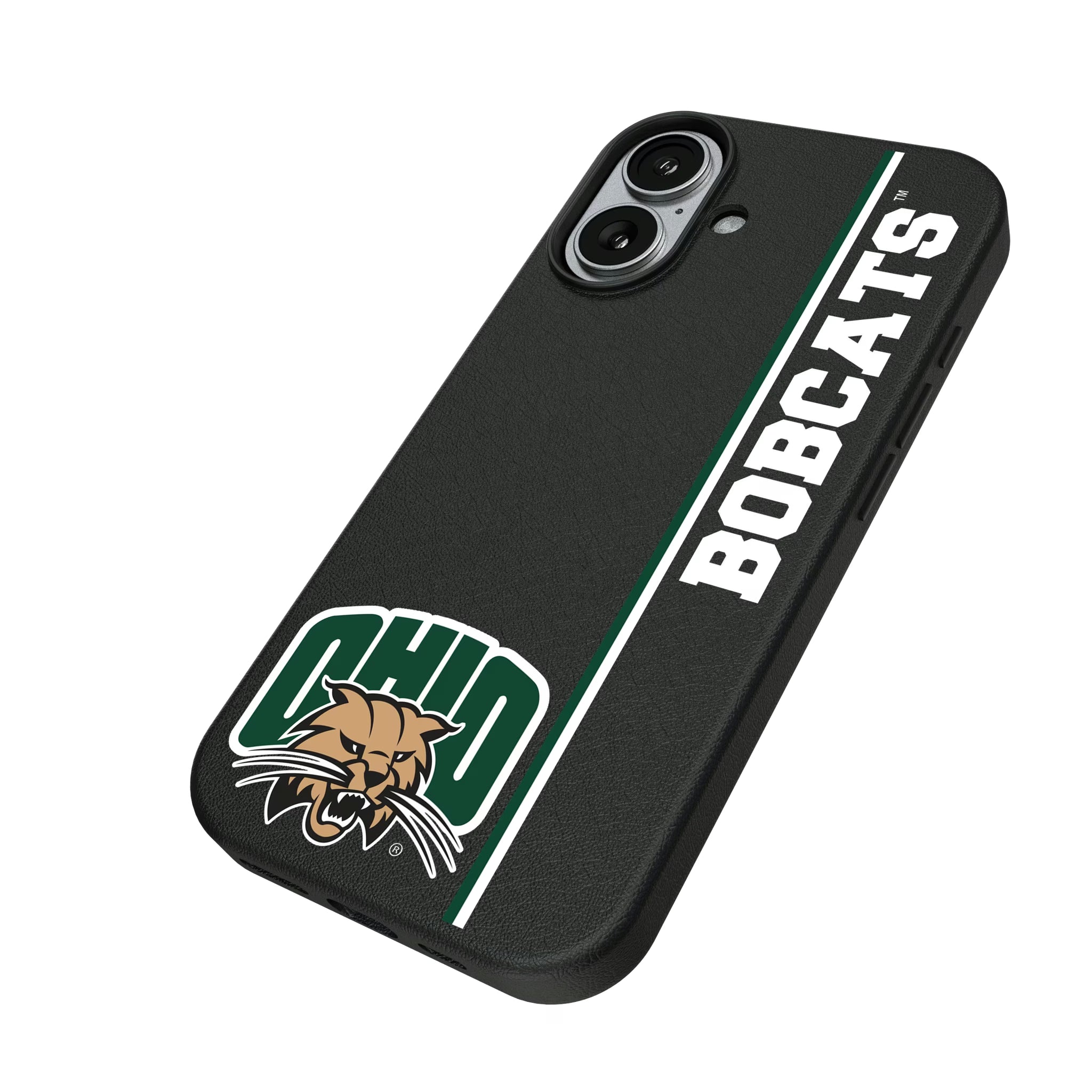 Ohio University Bobcats Sidebar iPhone MagSafe Compatible Phone Case for Apple iPhone - Isometric View#Device_iPhone 17