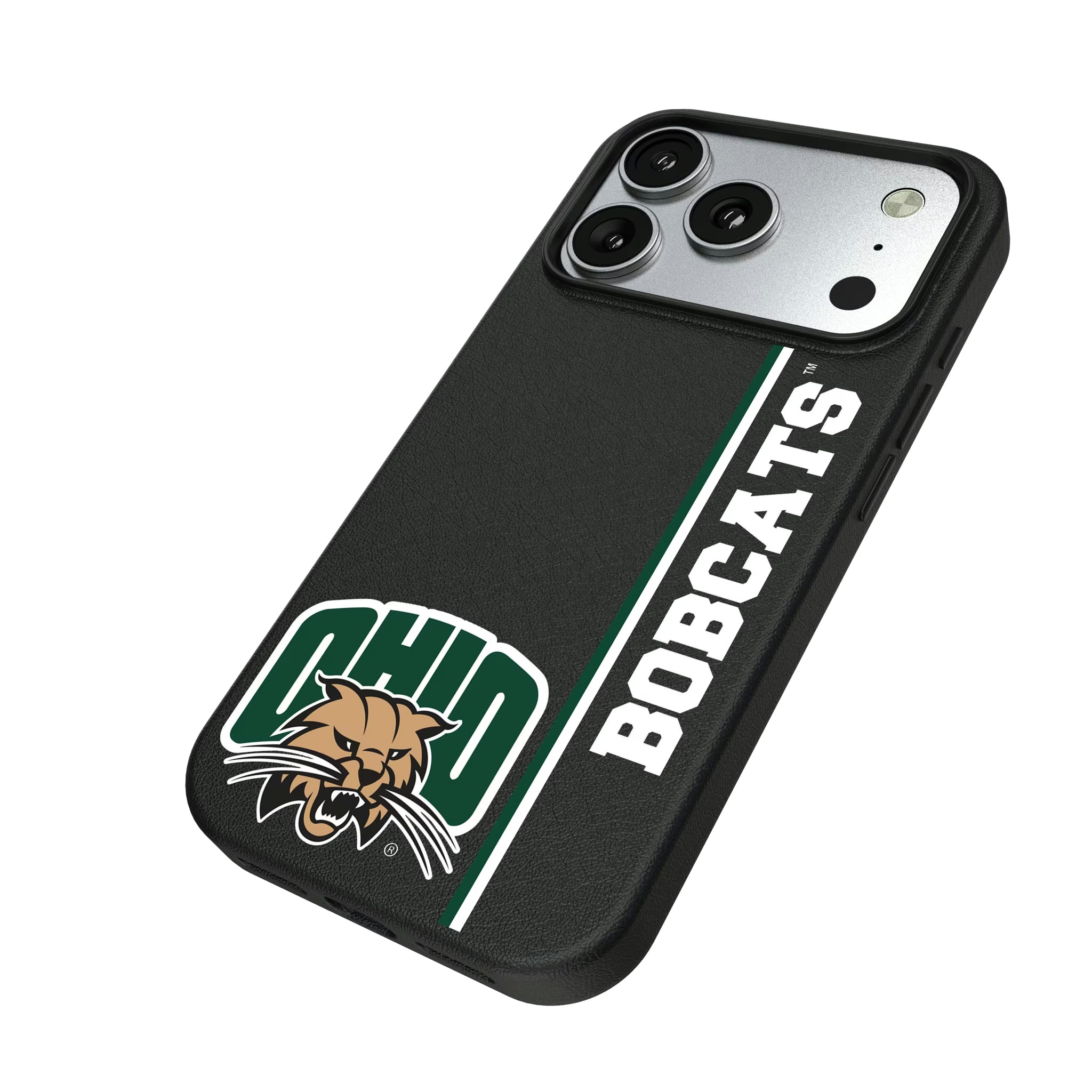 Ohio University Bobcats Sidebar iPhone MagSafe Compatible Phone Case for Apple iPhone - Isometric View#Device_iPhone 17 Pro