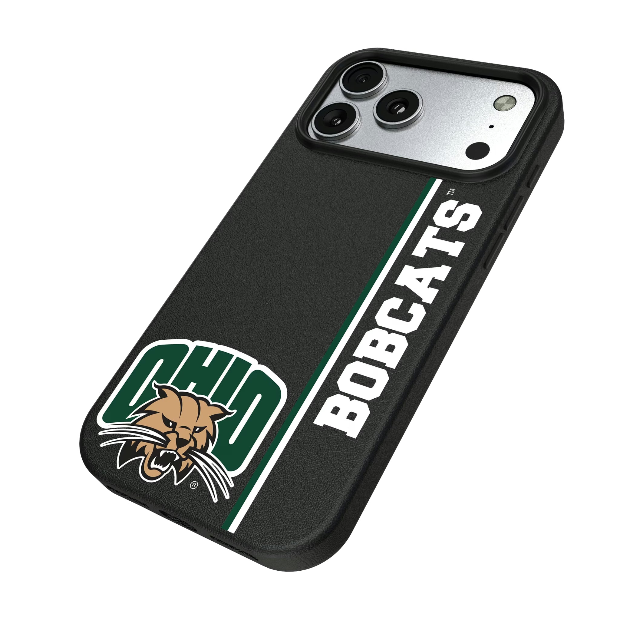 Ohio University Bobcats Sidebar iPhone MagSafe Compatible Phone Case for Apple iPhone - Isometric View#Device_iPhone 17 Pro Max
