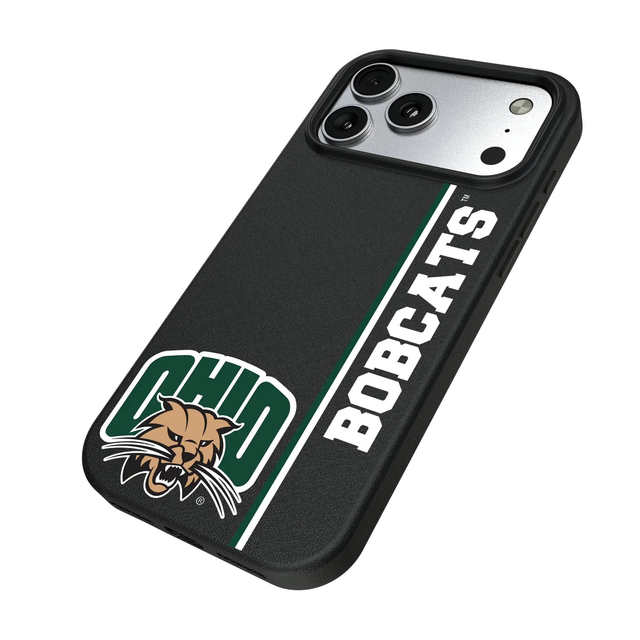 Ohio University Bobcats Sidebar iPhone MagSafe Compatible Phone Case for Apple iPhone - Isometric View#Device_iPhone 17 Pro Max