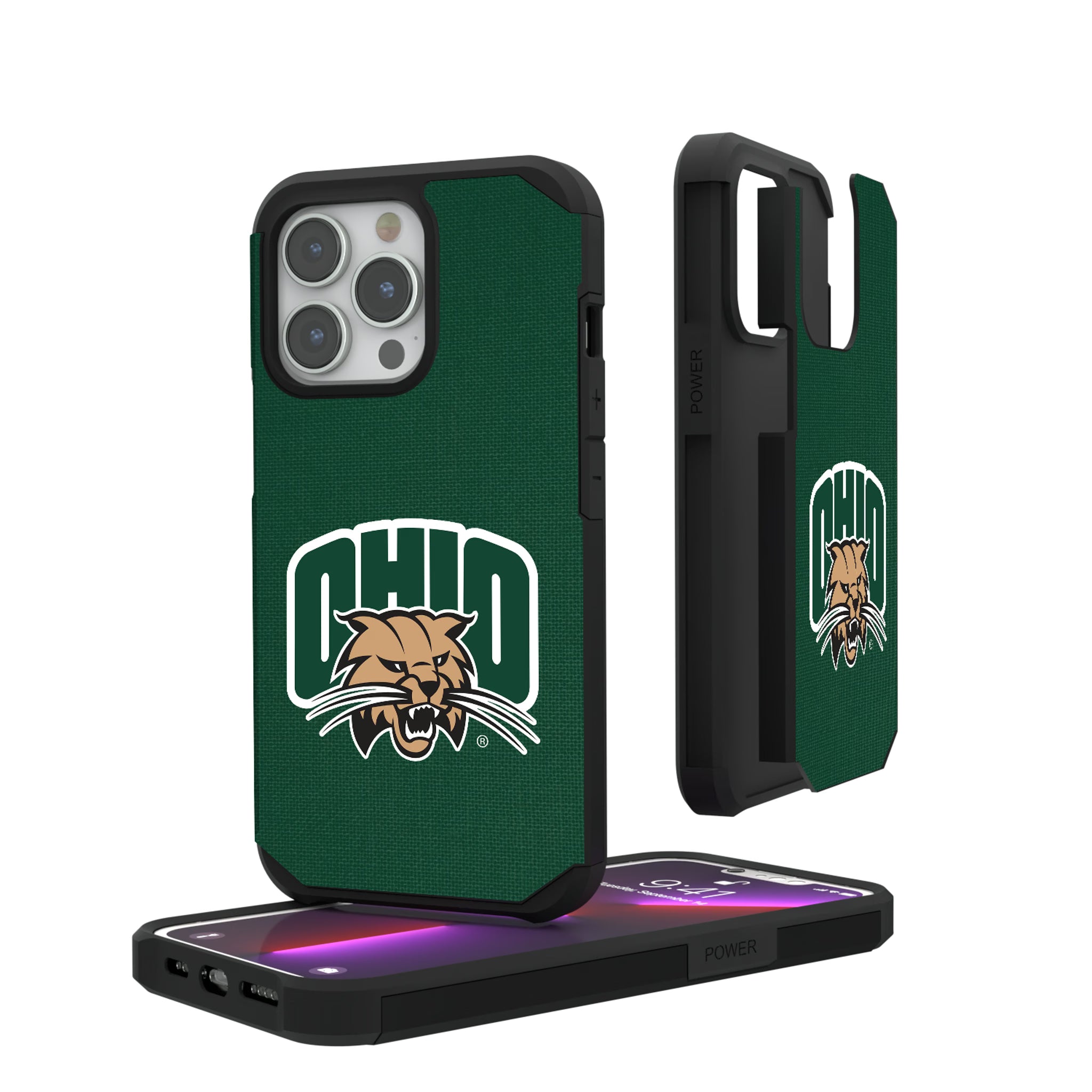 Ohio University Bobcats Solid iPhone Rugged Phone Case for Apple iPhone
