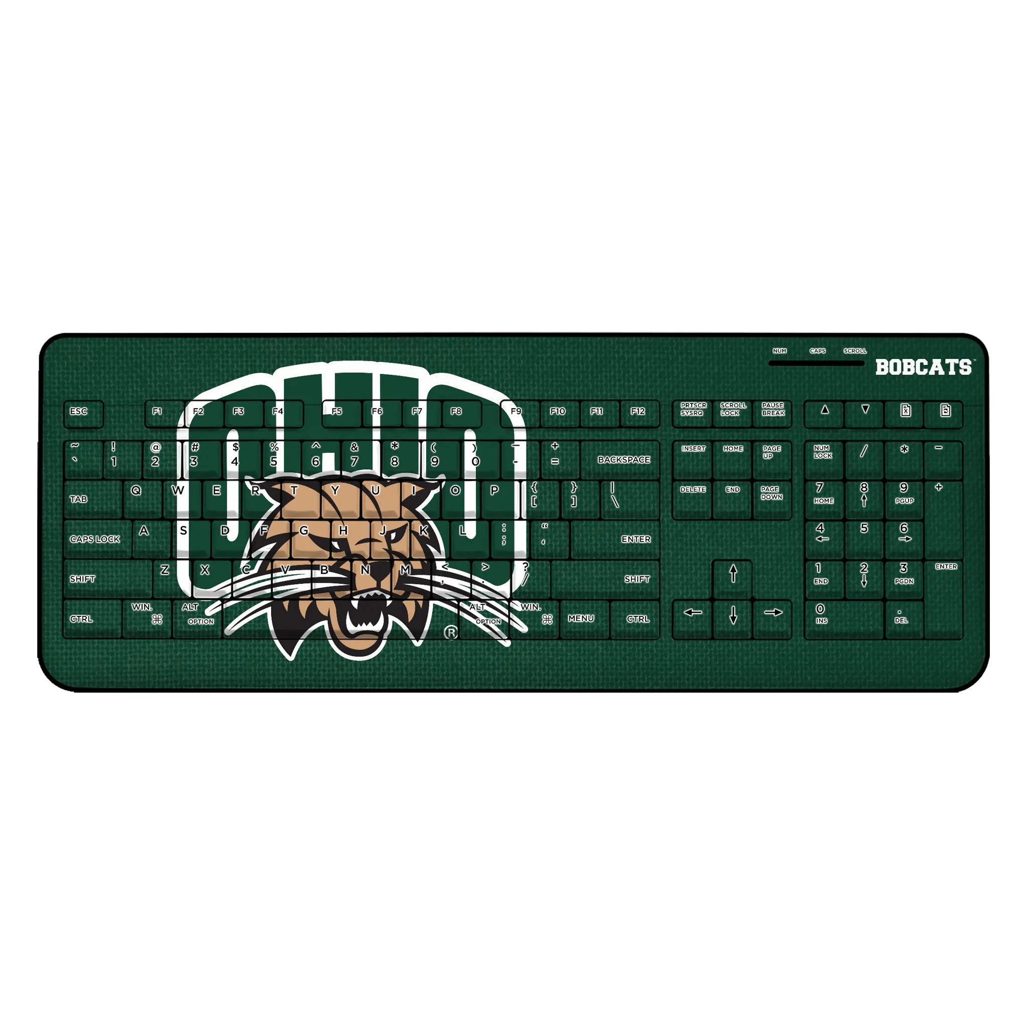 Ohio University Bobcats Solid Wireless USB Keyboard