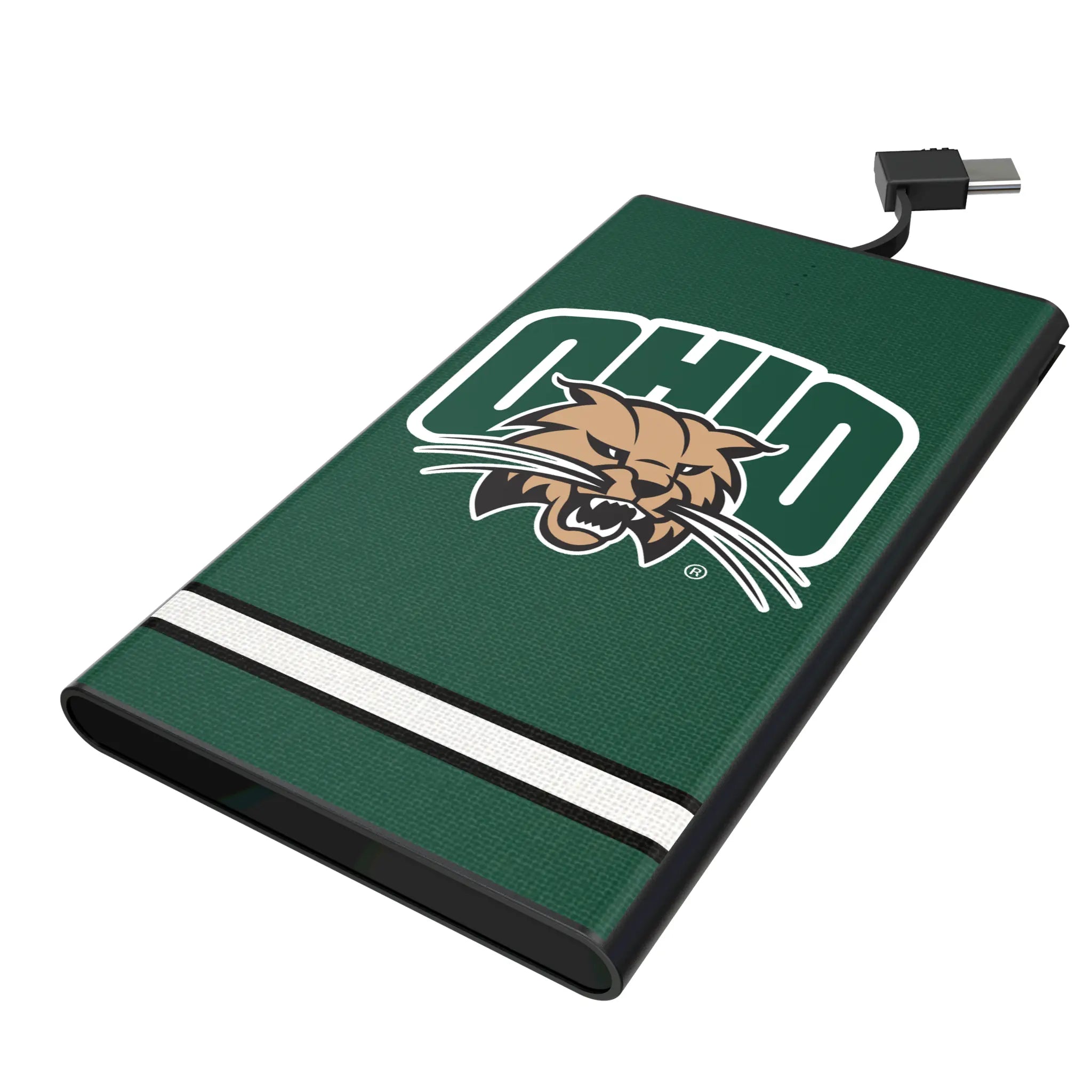 Ohio University Bobcats Stripe 5000mAh Flat Power Bank