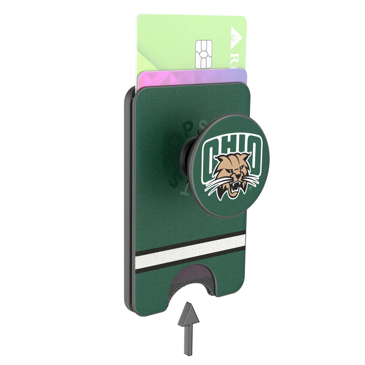 Ohio University Bobcats Stripe Popsockets Wallet Magnetic - Detail