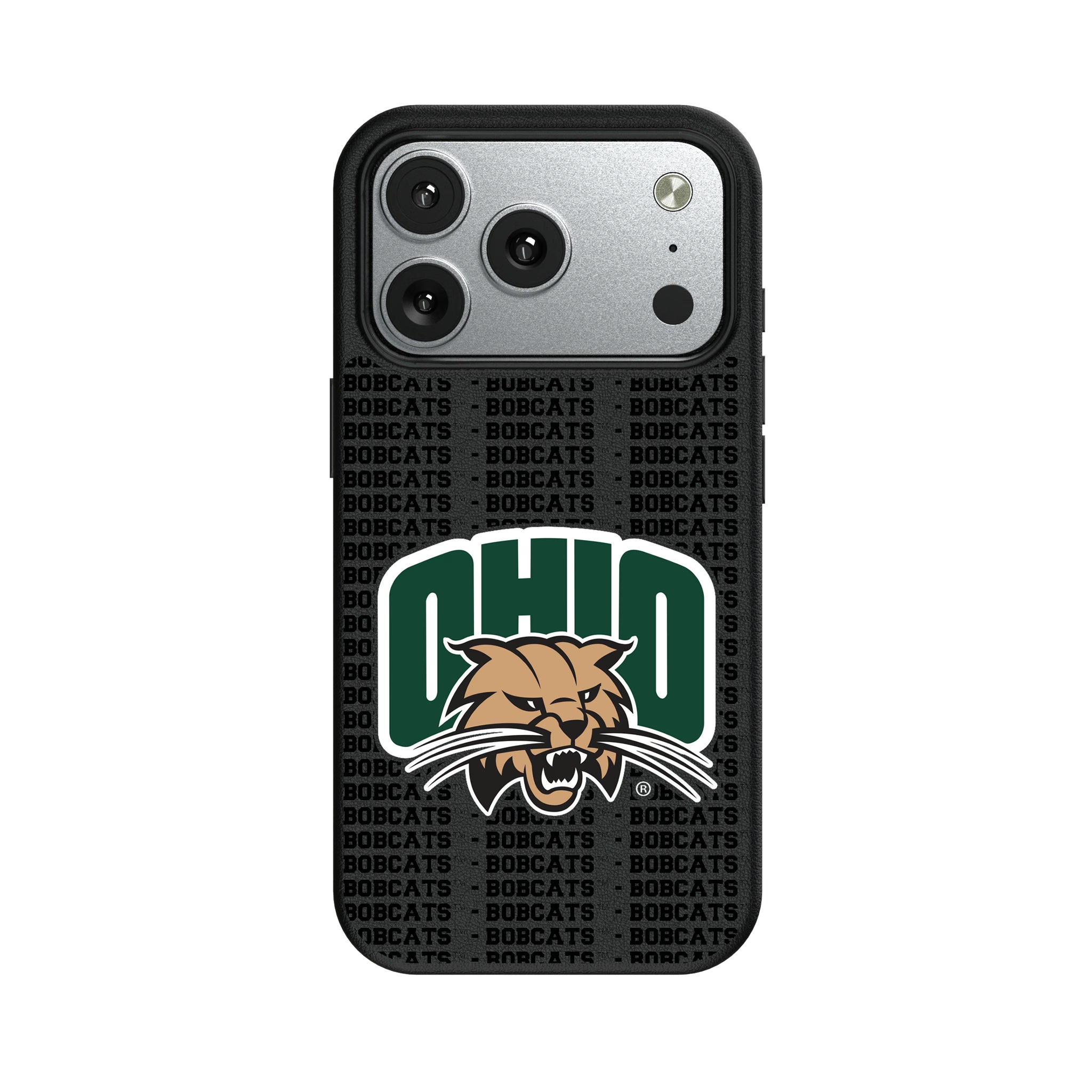 Ohio University Bobcats Text Backdrop iPhone MagSafe Compatible Phone Case for Apple iPhone#Device_iPhone 17 Pro