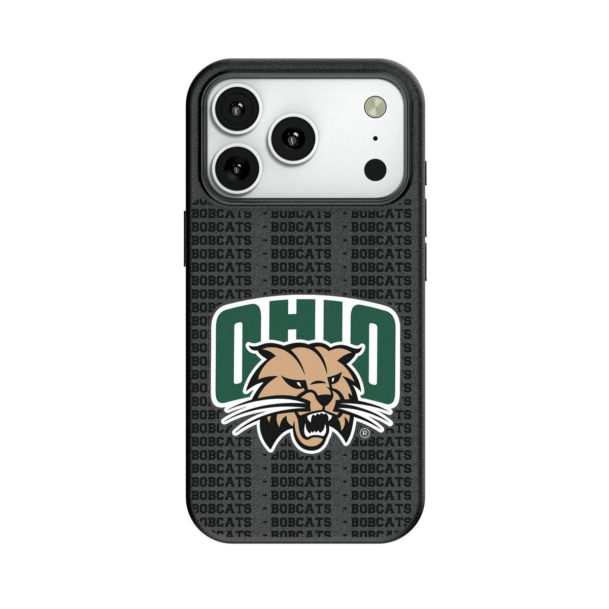 Ohio University Bobcats Text Backdrop MagSafe Compatible Phone Case for Apple iPhone