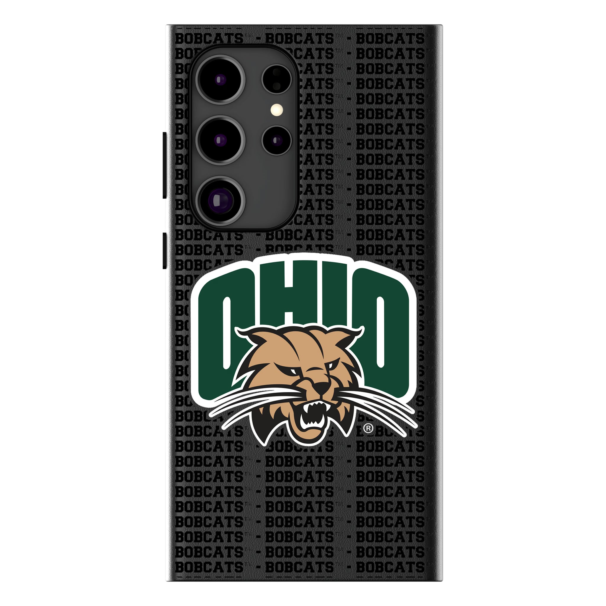 Ohio University Bobcats Text Backdrop Galaxy MagSafe Compatible Phone Case for Samsung Galaxy