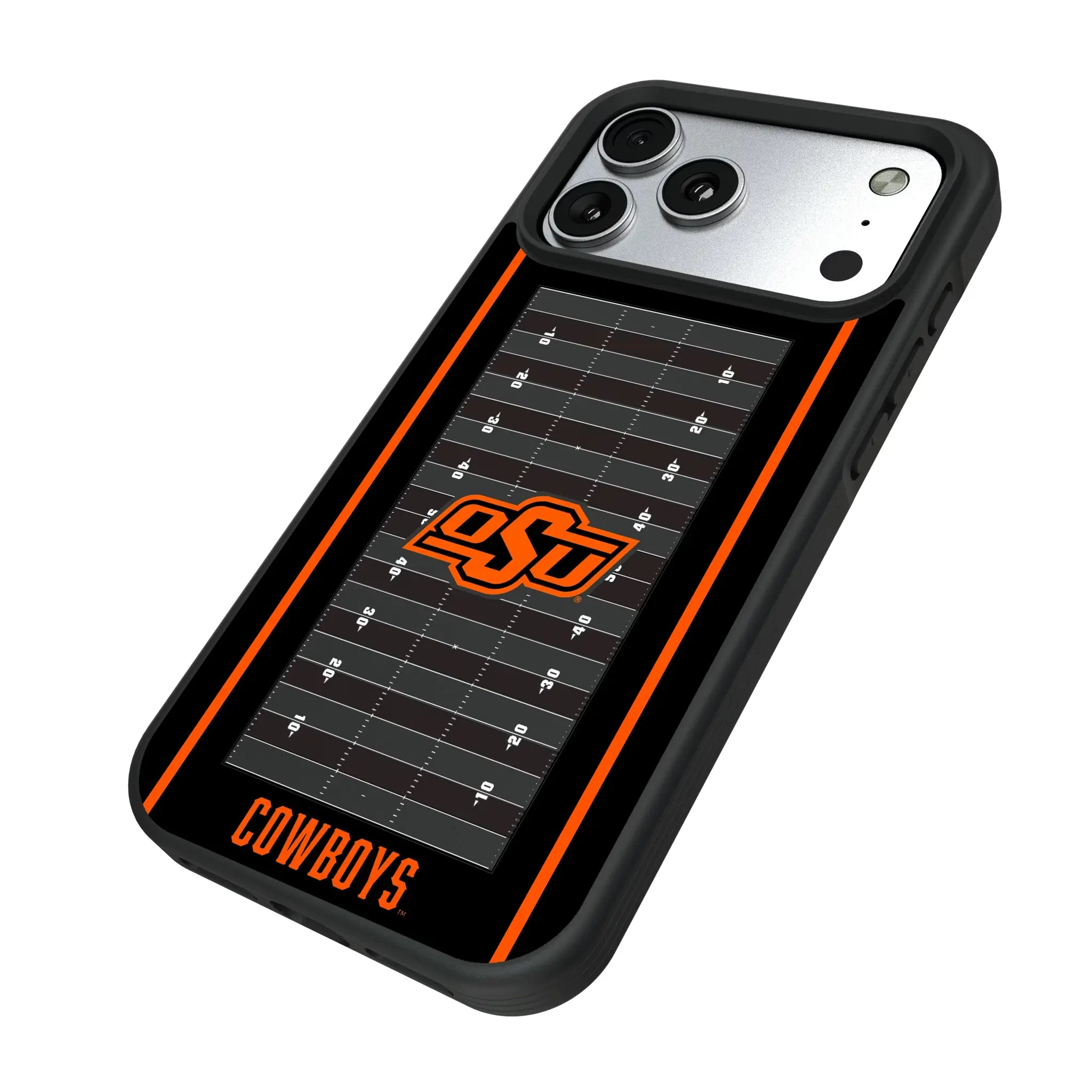 Oklahoma State University Cowboys Field iPhone Bump Phone Case for Apple iPhone - Isometric View#Device_iPhone 17 Pro Max