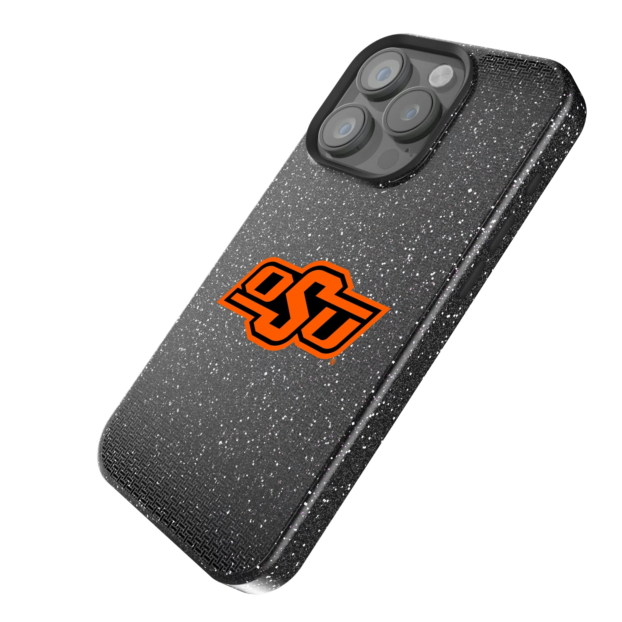 Oklahoma State University Cowboys Linen iPhone Bling Phone Case for Apple iPhone - Isometric View