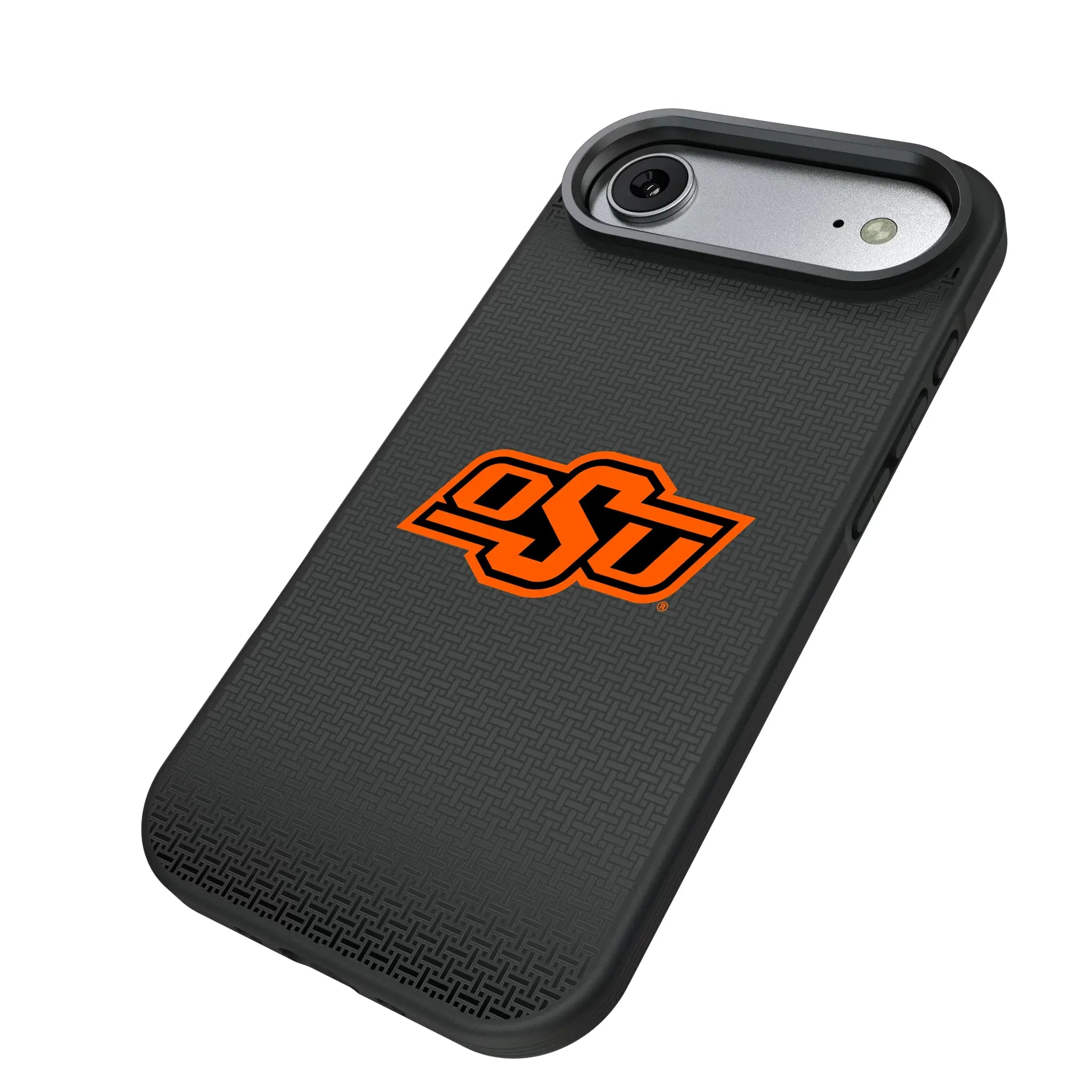 Oklahoma State University Cowboys Linen iPhone Bump Phone Case for Apple iPhone - Isometric View#Device_iPhone Air