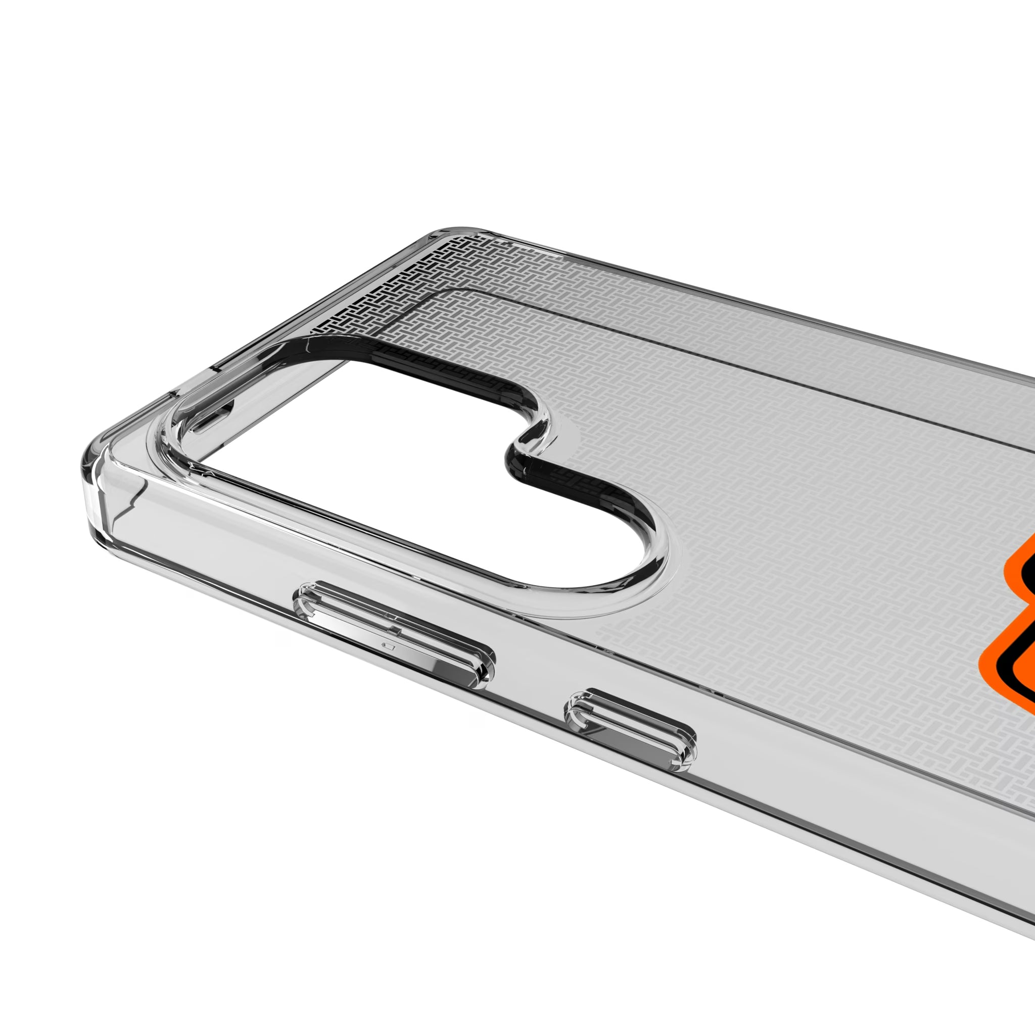 Oklahoma State University Cowboys Linen Galaxy Clear Phone Case for Samsung Galaxy - Detail