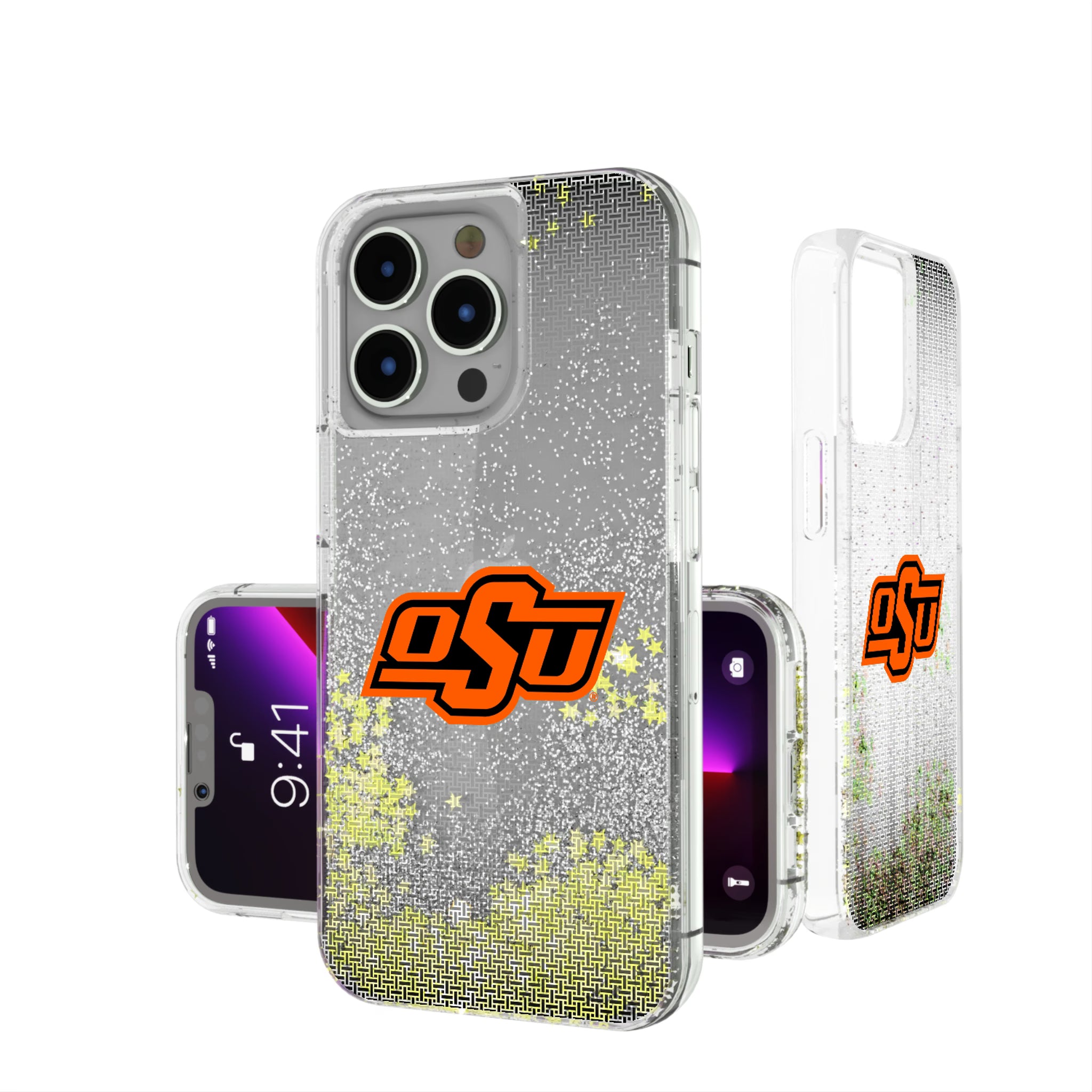 Oklahoma State University Cowboys Linen iPhone Glitter Phone Case for Apple iPhone