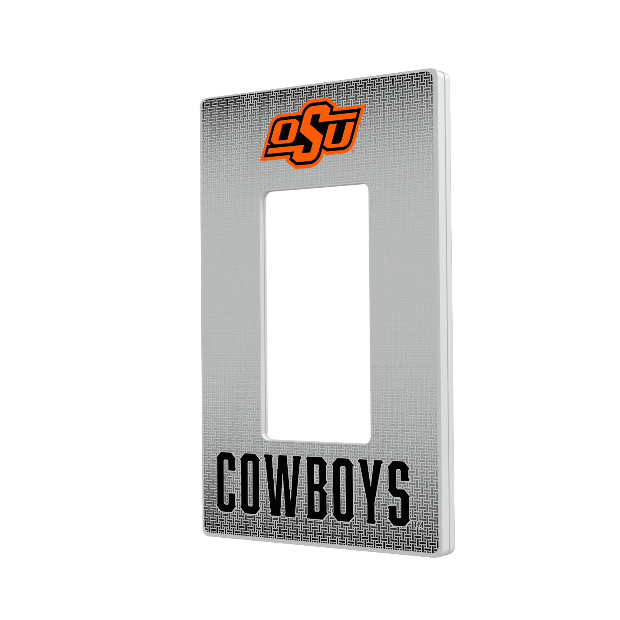 Oklahoma State University Cowboys Linen Hidden-Screw Light Switch Plate#Style_Single Rocker