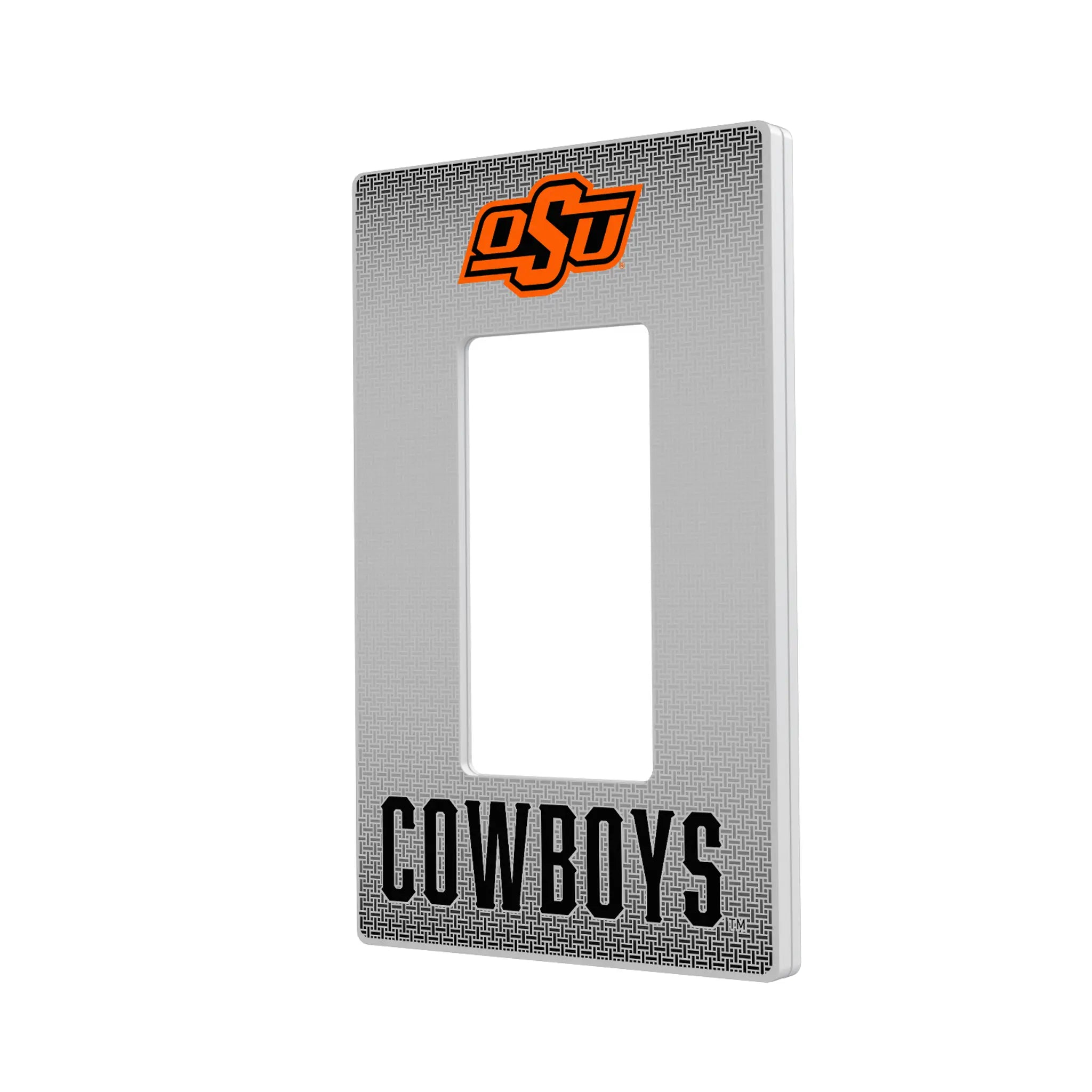 Oklahoma State University Cowboys Linen Hidden-Screw Light Switch Plate#Style_Single Rocker