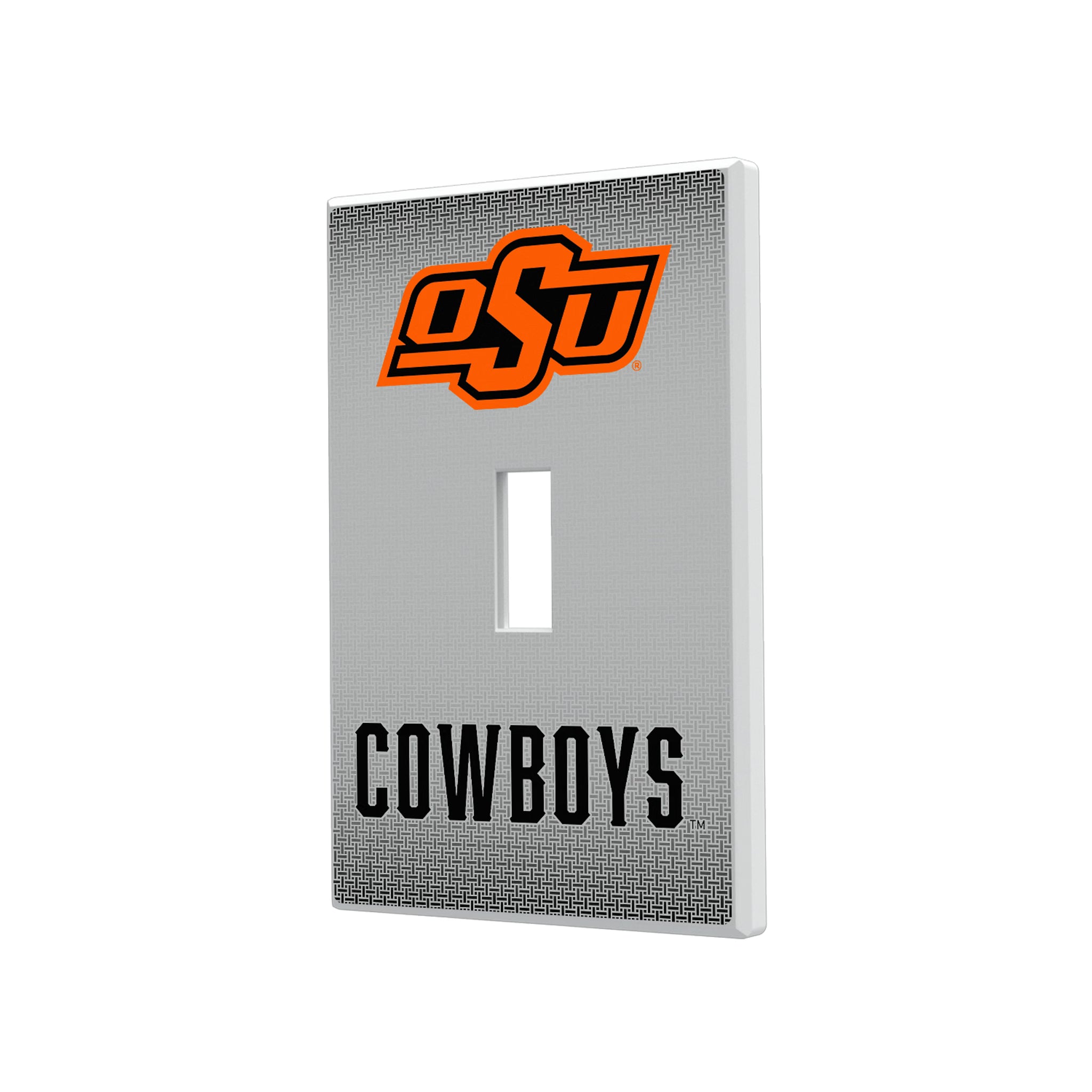 Oklahoma State University Cowboys Linen Hidden-Screw Light Switch Plate#Style_Single Toggle
