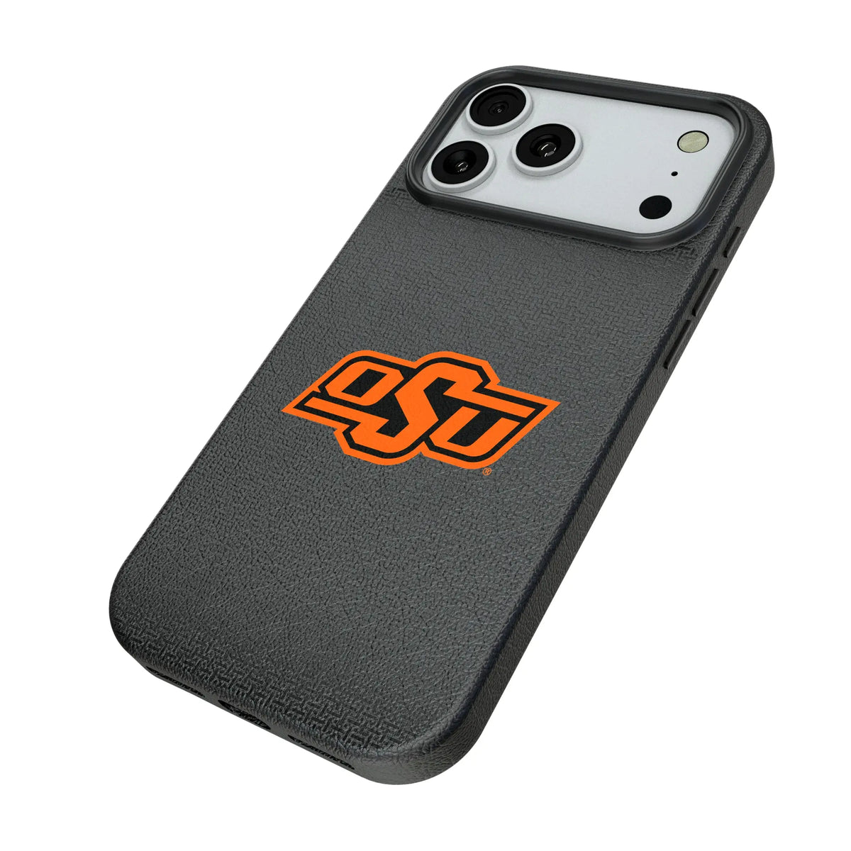 Oklahoma State University Cowboys Linen iPhone MagSafe Compatible Phone Case for Apple iPhone - Isometric View#Device_iPhone 18 Pro Max