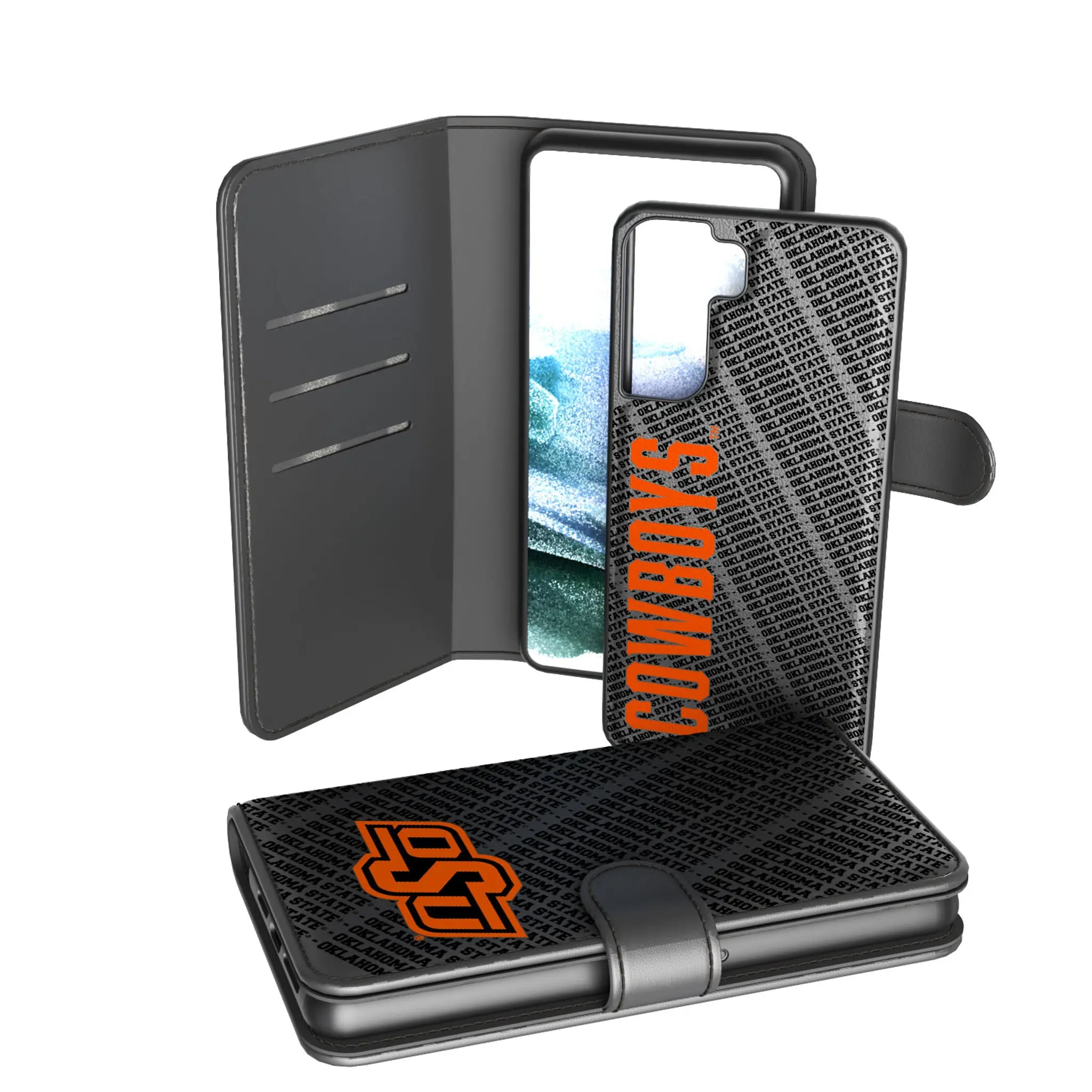 Oklahoma State University Cowboys Monocolor Tilt Galaxy Wallet Phone Case for Samsung Galaxy