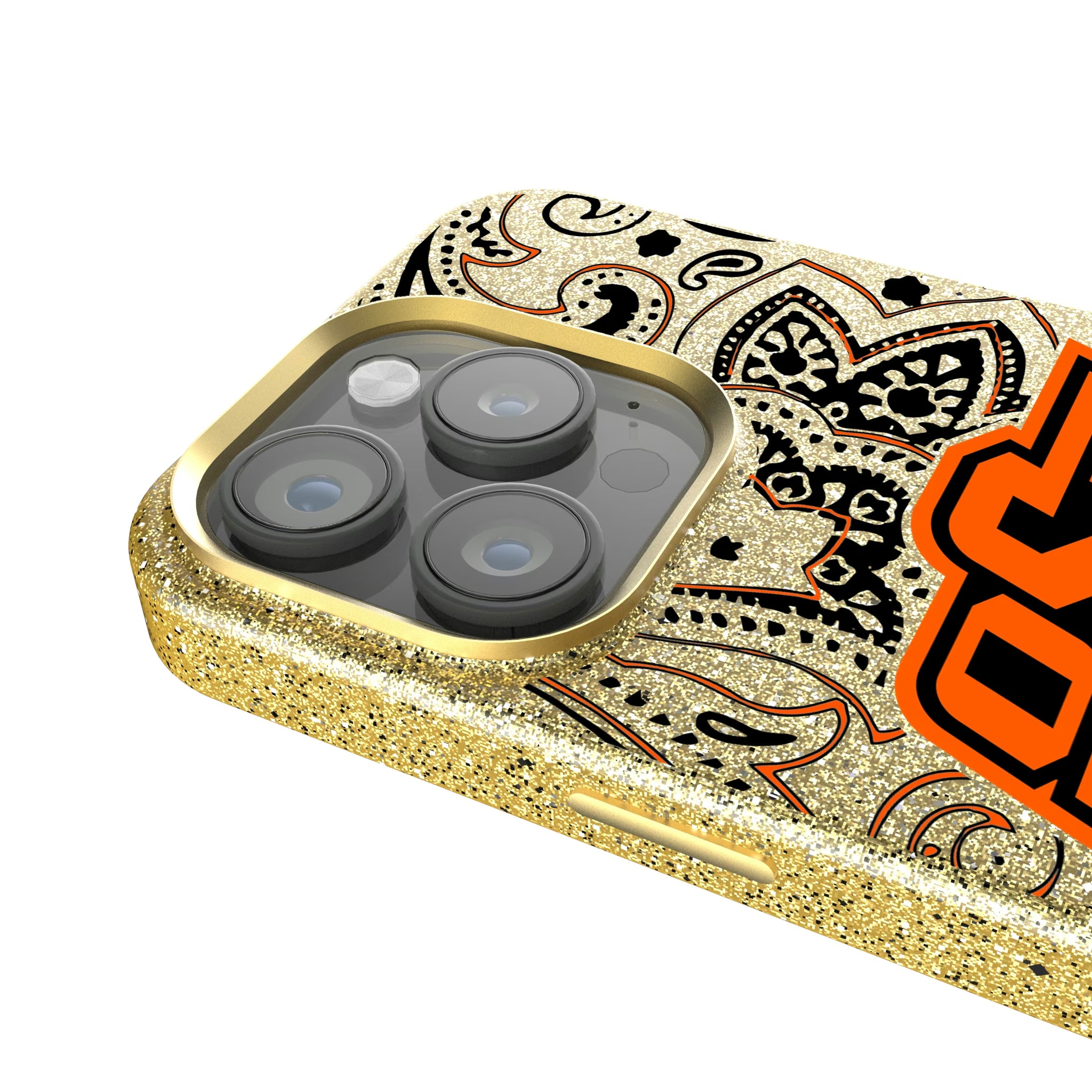 Oklahoma State University Cowboys Paisley iPhone Bling Phone Case for Apple iPhone - Detail
