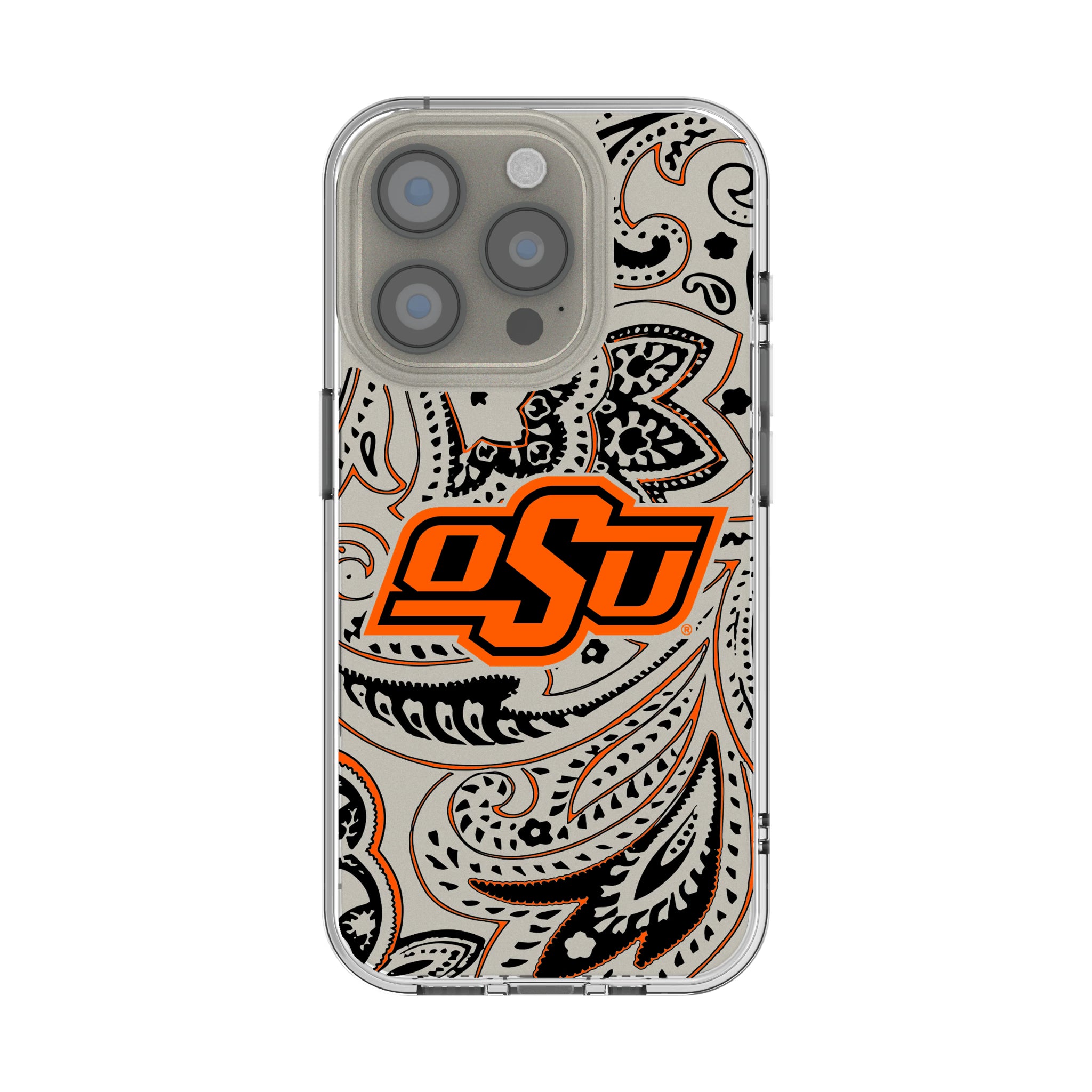 Oklahoma State University Cowboys Paisley iPhone Clear Phone Case for Apple iPhone