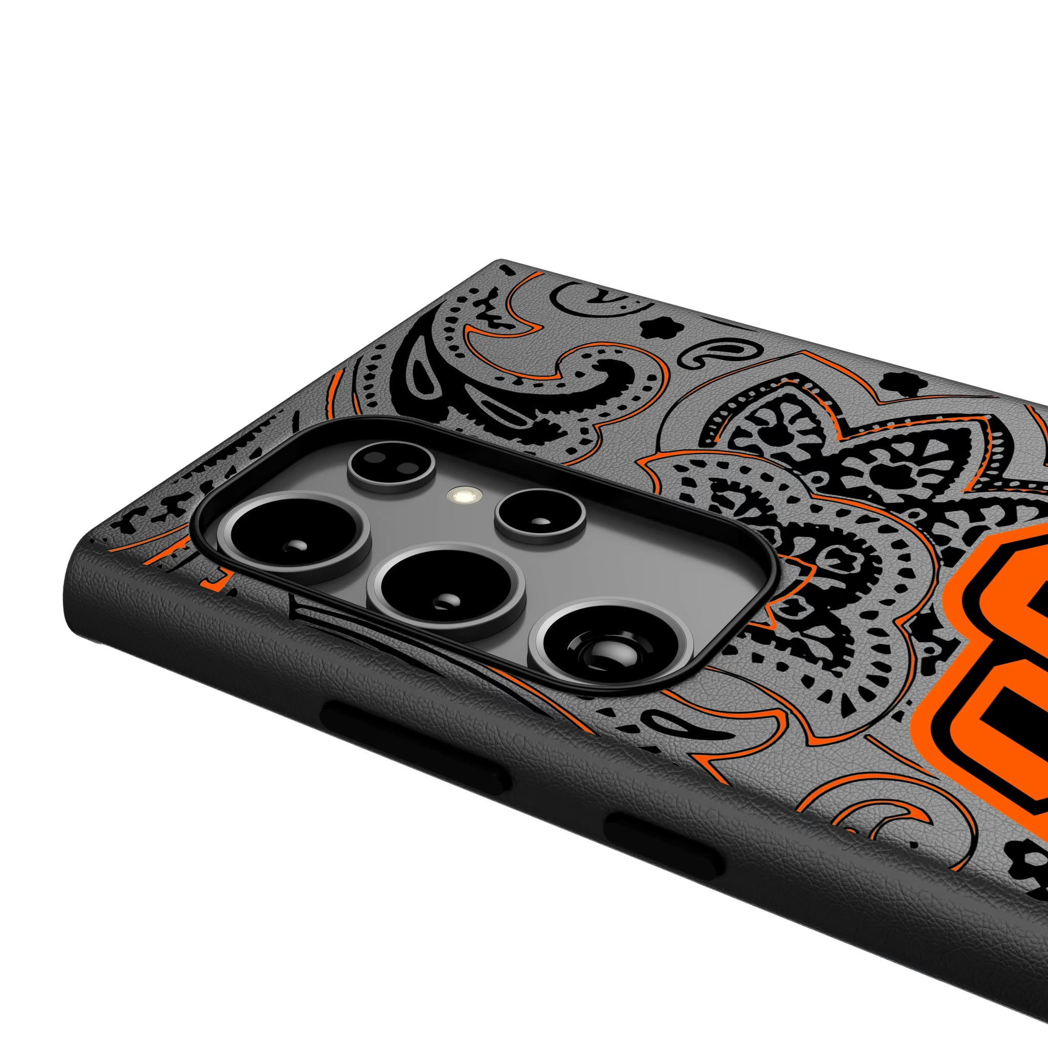 Oklahoma State University Cowboys Paisley Galaxy MagSafe Compatible Phone Case for Samsung Galaxy - Detail