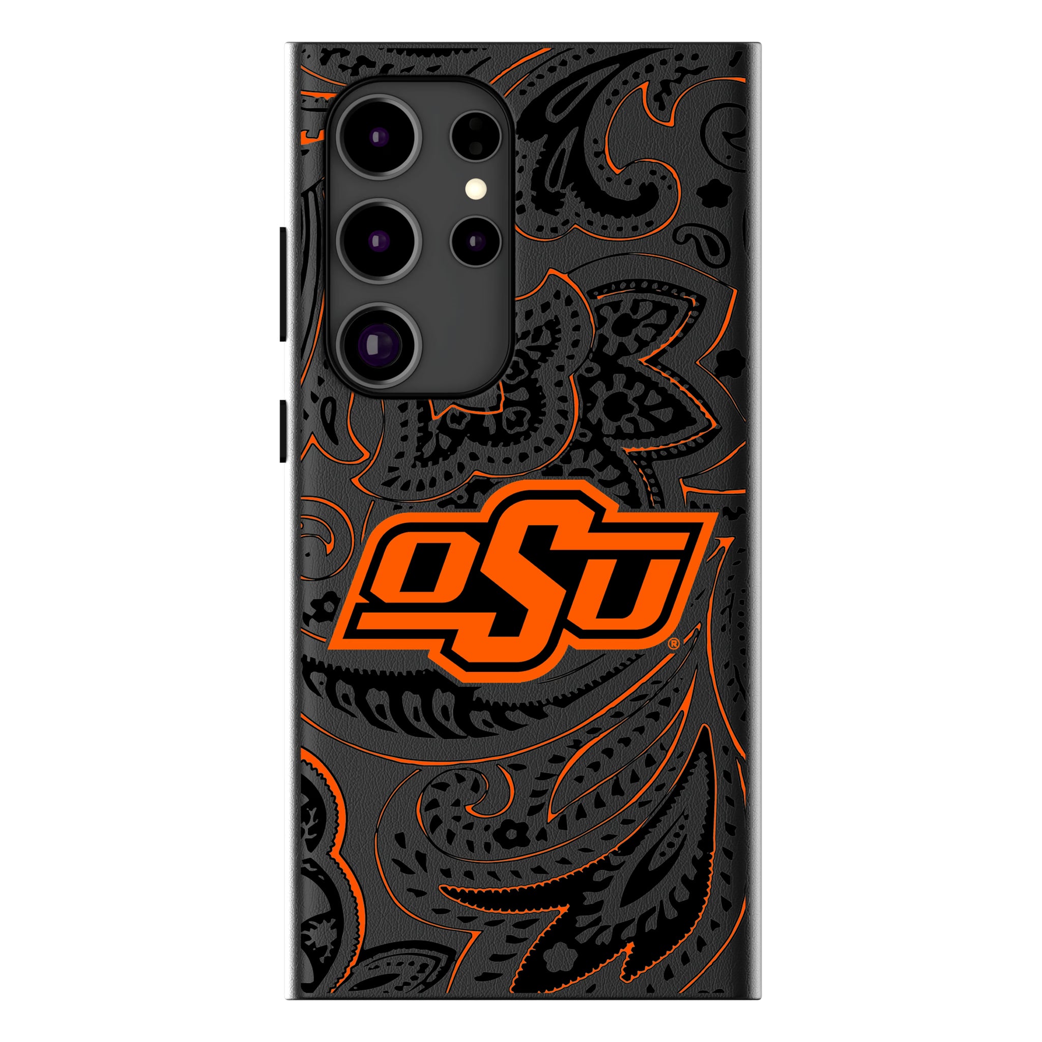 Oklahoma State University Cowboys Paisley Galaxy MagSafe Compatible Phone Case for Samsung Galaxy