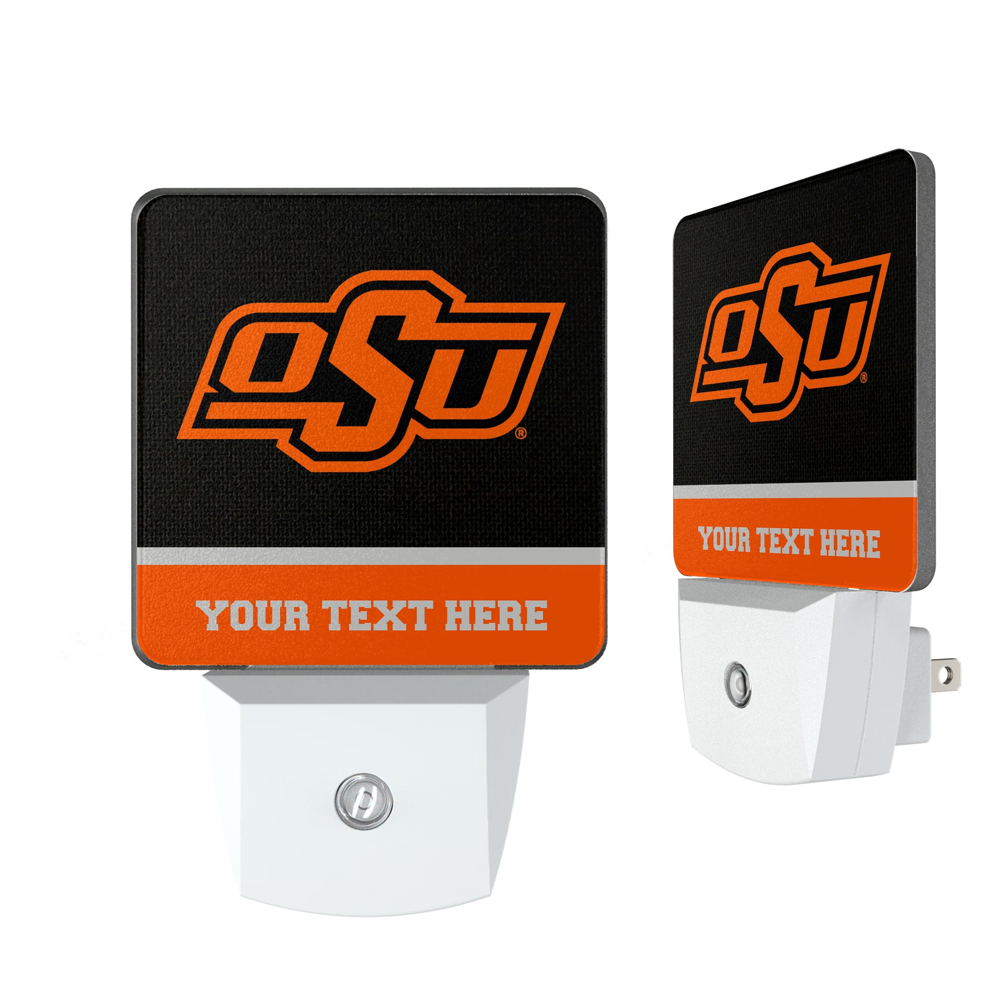 Oklahoma State University Cowboys Personalized Endzone Solid Night Light 2-Pack
