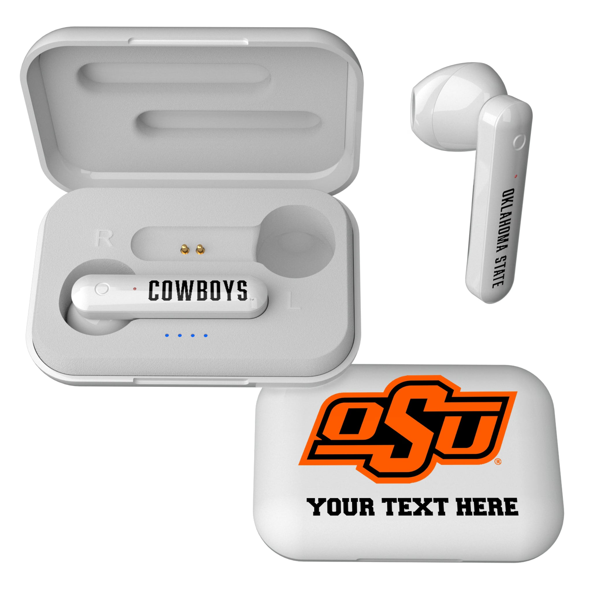 Oklahoma State University Cowboys Personalized Insignia Wireless TWS Earbuds