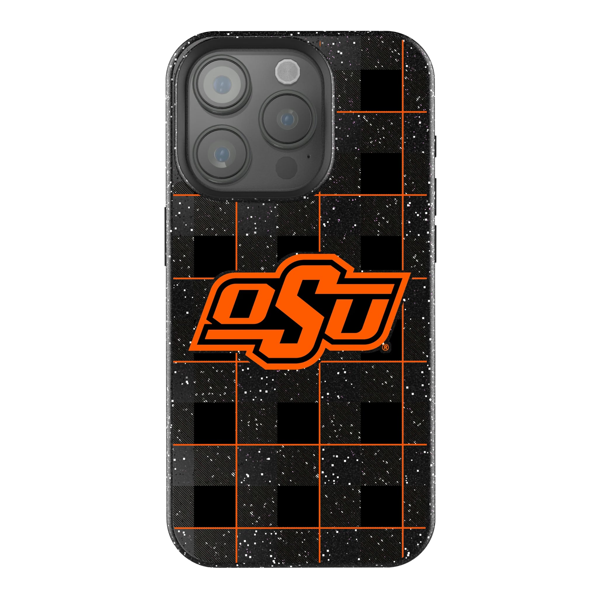 Oklahoma State University Cowboys Plaid iPhone Bling Phone Case for Apple iPhone