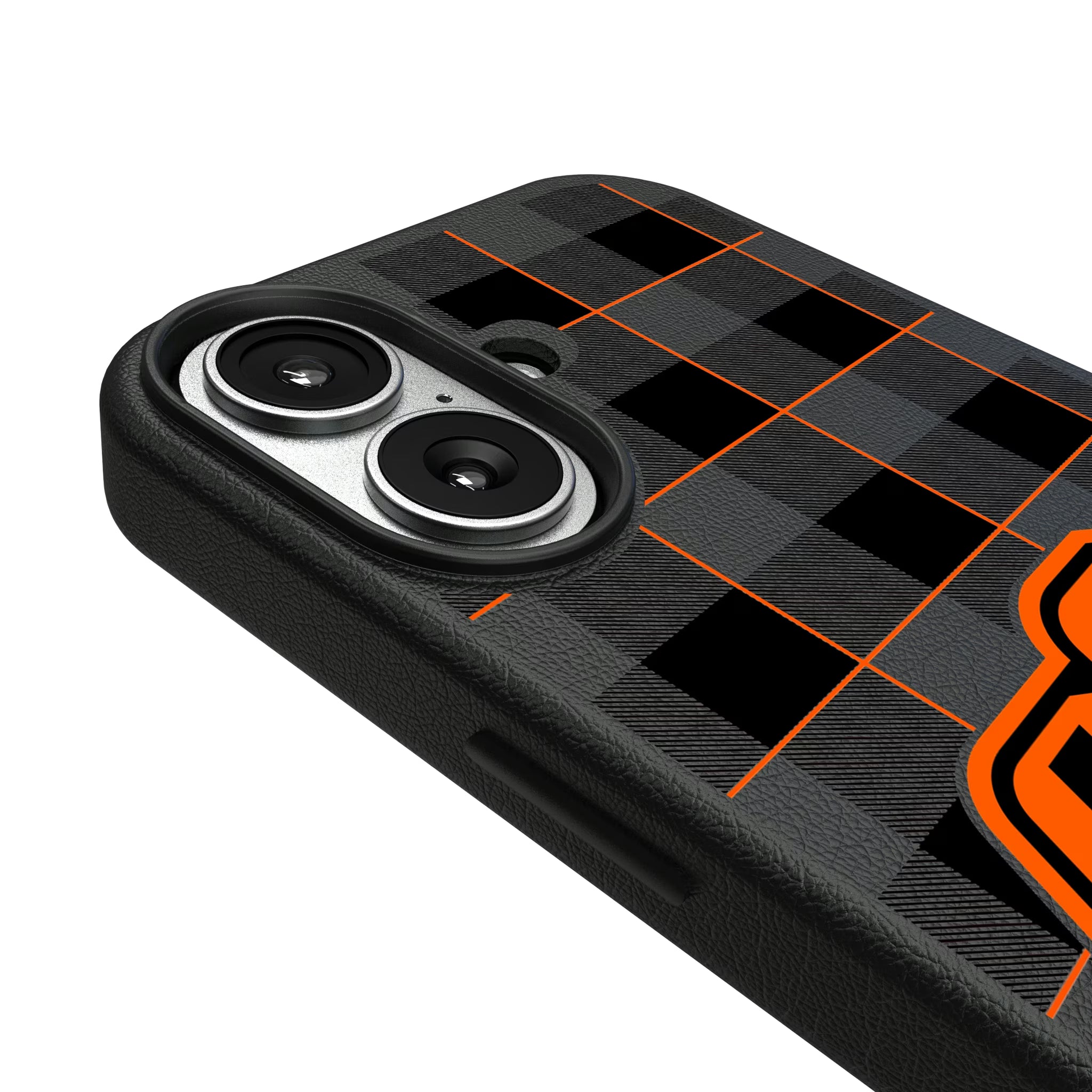 Oklahoma State University Cowboys Plaid iPhone MagSafe Compatible Phone Case for Apple iPhone - Detail#Device_iPhone 17