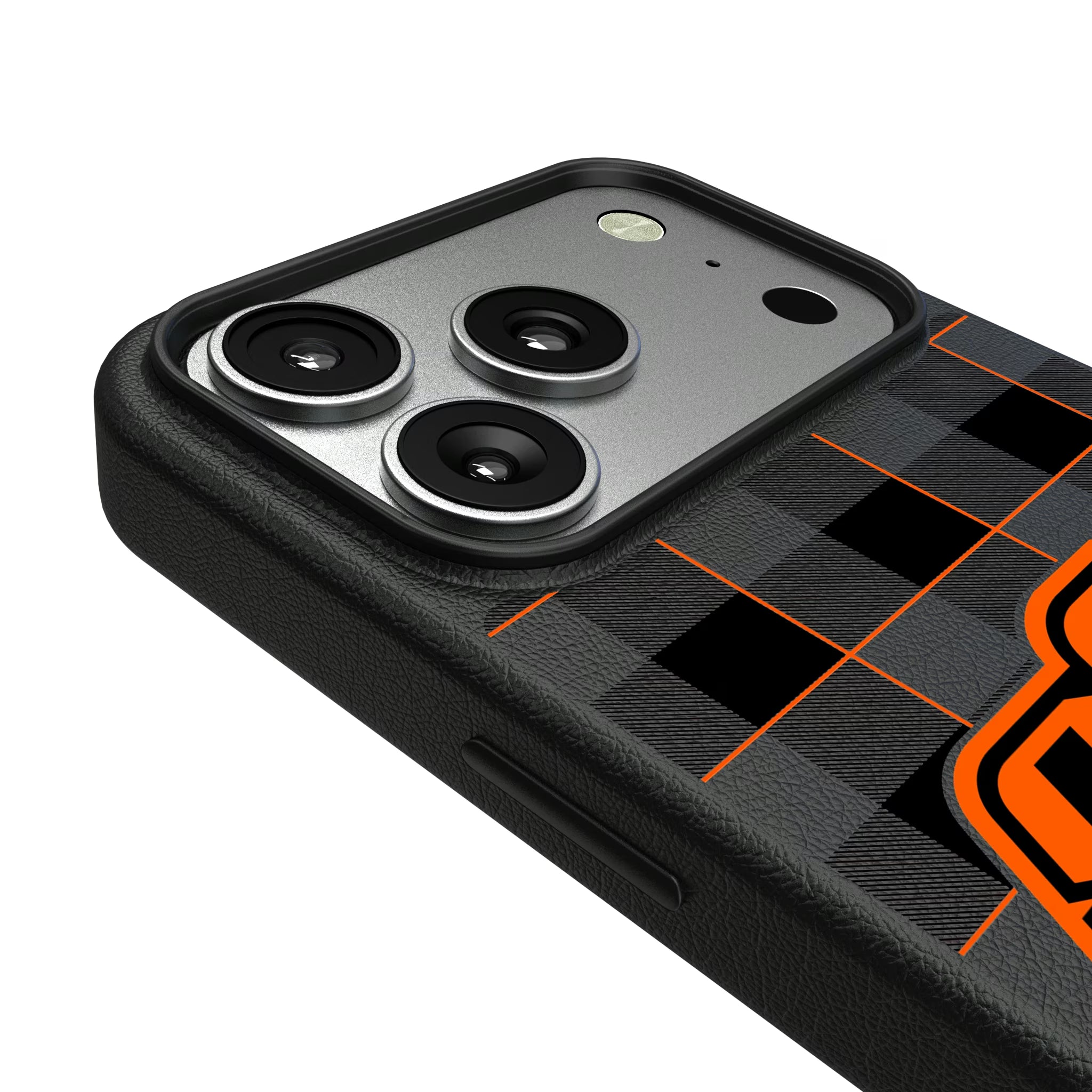 Oklahoma State University Cowboys Plaid iPhone MagSafe Compatible Phone Case for Apple iPhone - Detail#Device_iPhone 17 Pro