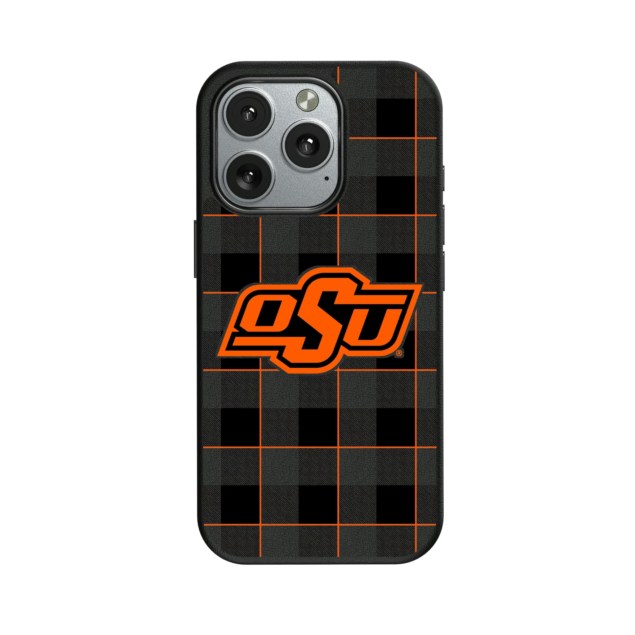 Oklahoma State University Cowboys Plaid iPhone MagSafe Compatible Phone Case for Apple iPhone