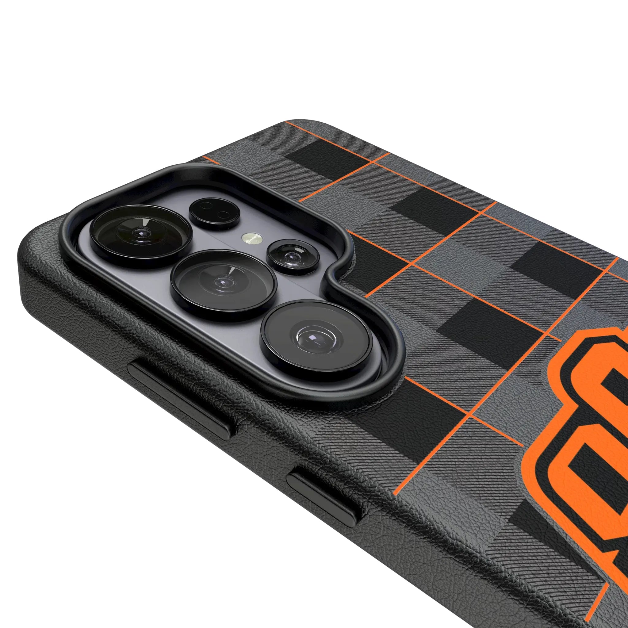 Oklahoma State University Cowboys Plaid Galaxy MagSafe Compatible Phone Case for Samsung Galaxy - Detail#Device_Galaxy S26 Ultra
