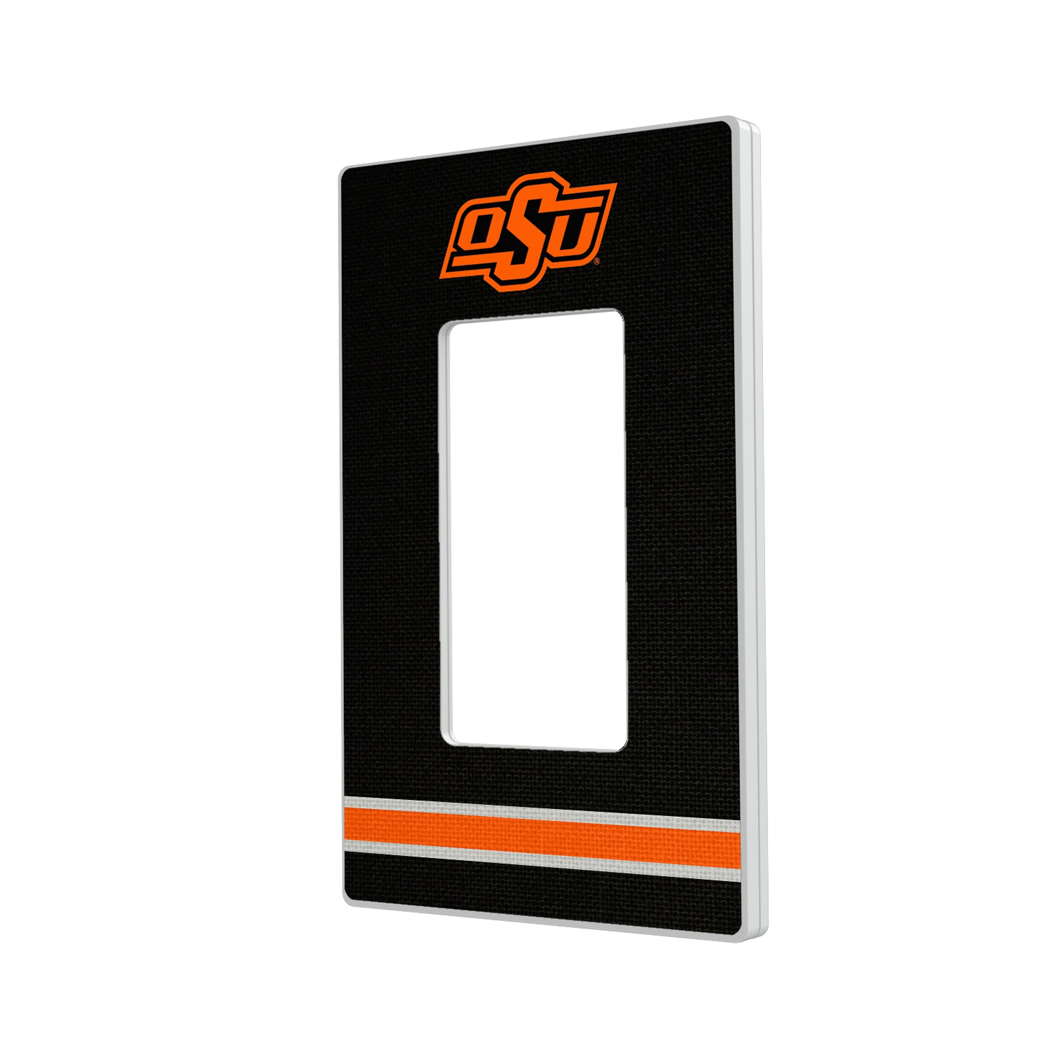 Oklahoma State University Cowboys Stripe Hidden-Screw Light Switch Plate#Style_Single Rocker