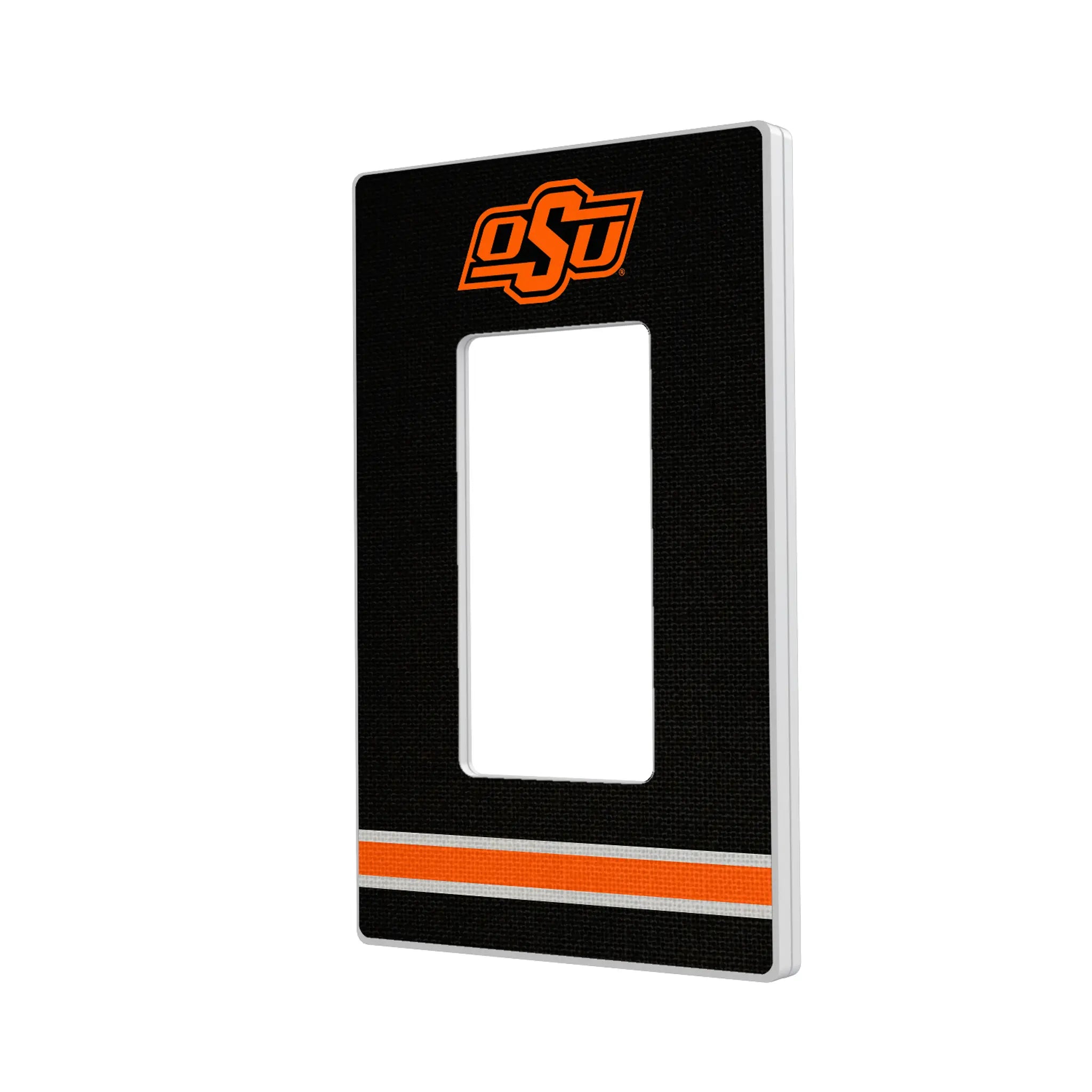 Oklahoma State University Cowboys Stripe Hidden-Screw Light Switch Plate#Style_Single Rocker