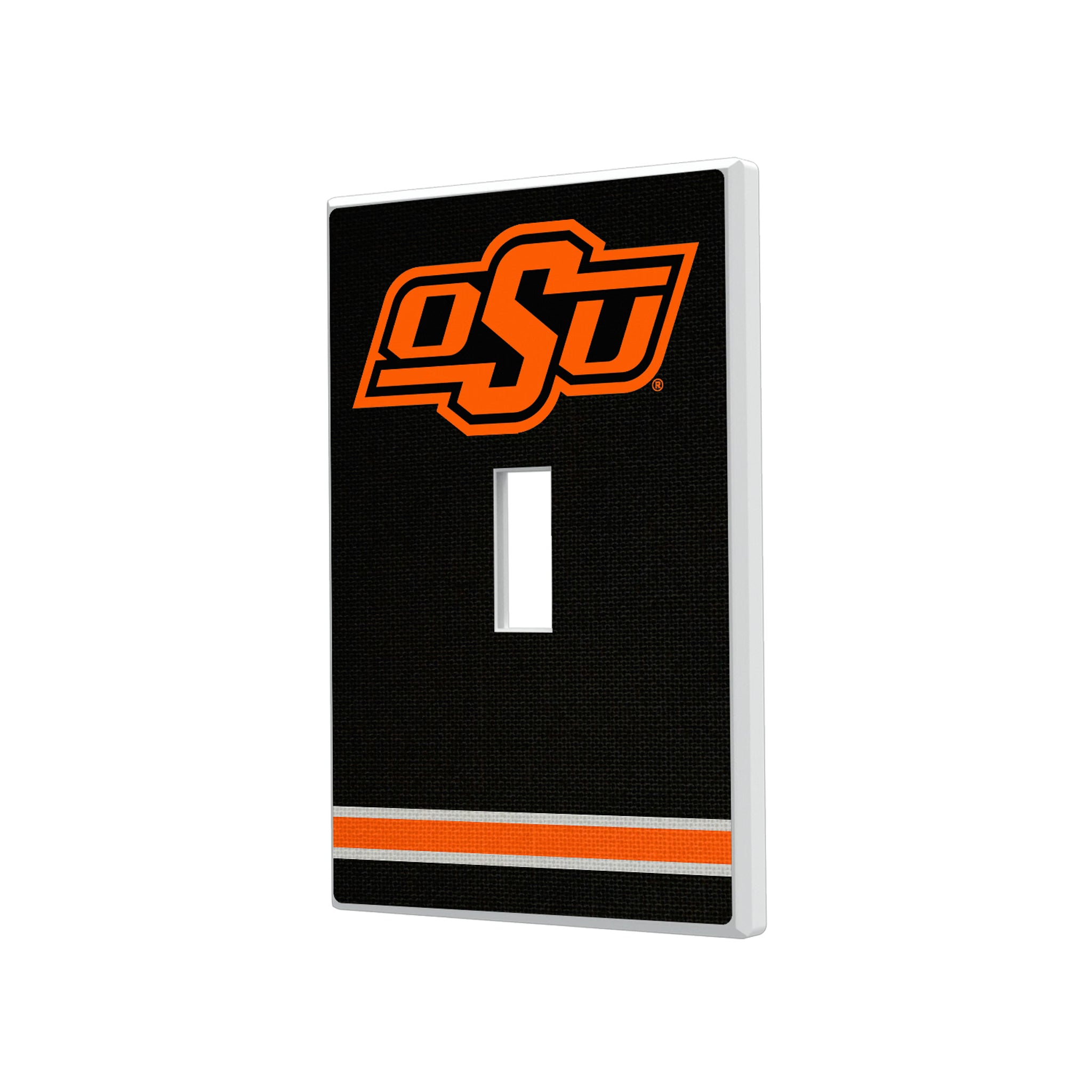 Oklahoma State University Cowboys Stripe Hidden-Screw Light Switch Plate#Style_Single Toggle