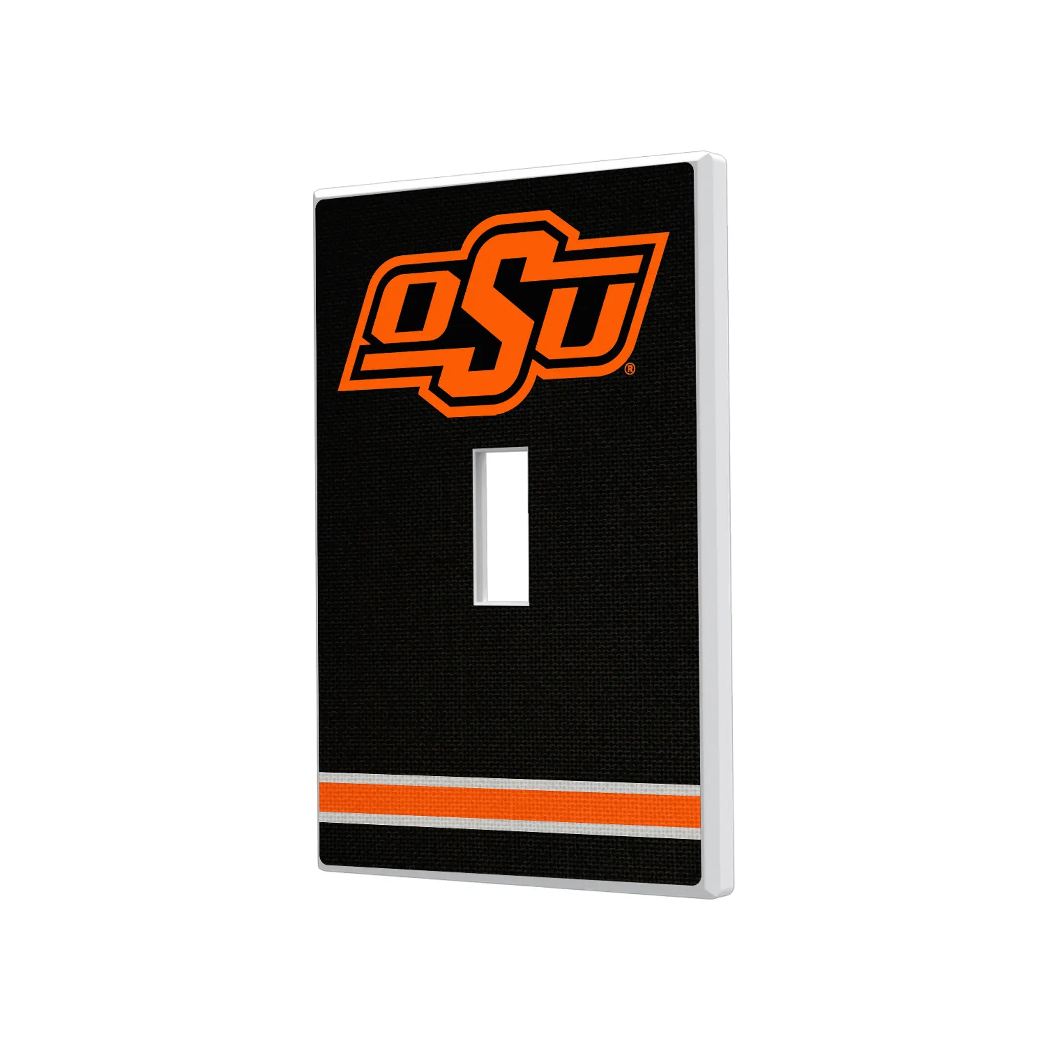 Oklahoma State University Cowboys Stripe Hidden-Screw Light Switch Plate#Style_Single Toggle