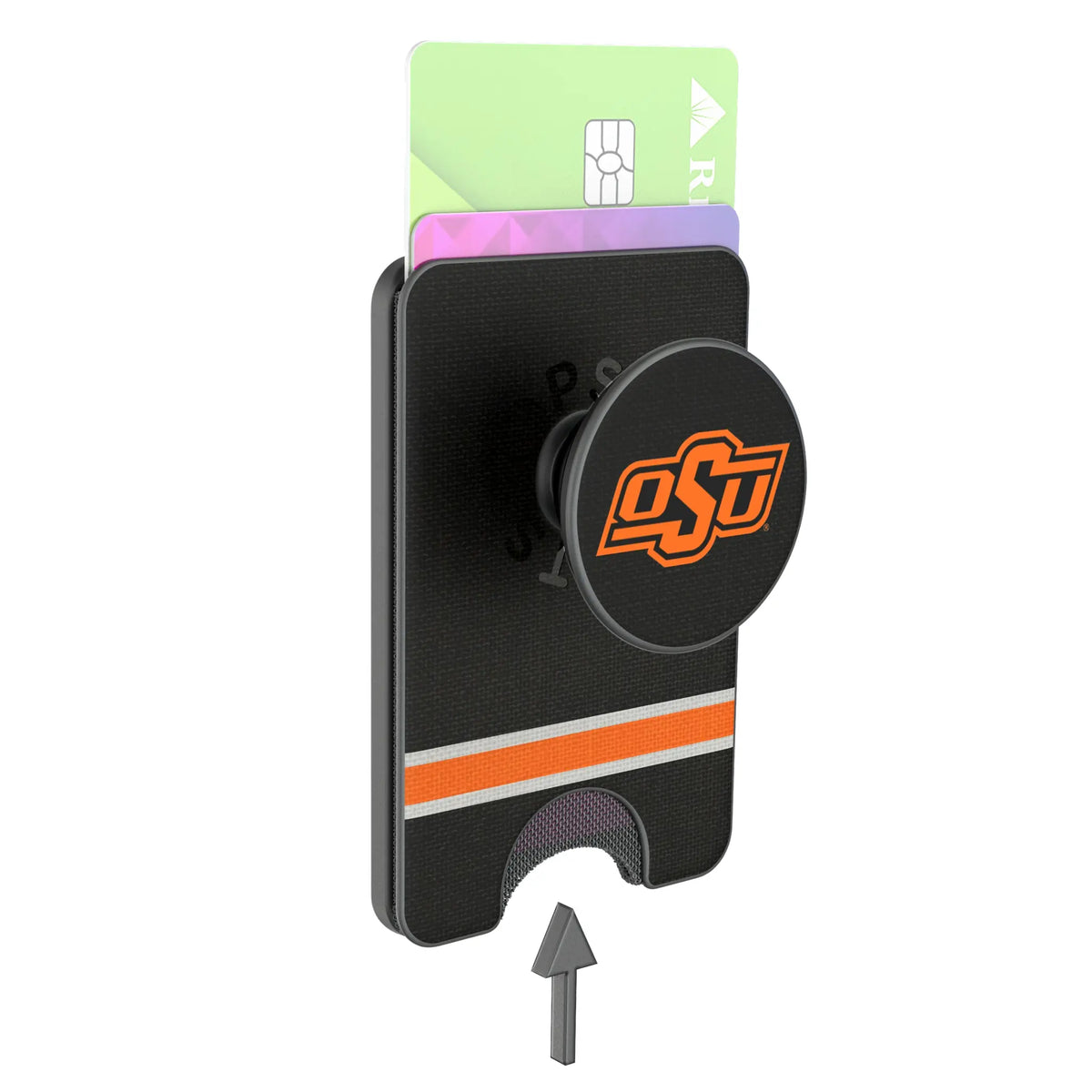 Oklahoma State University Cowboys Stripe Popsockets Wallet Magnetic - Detail